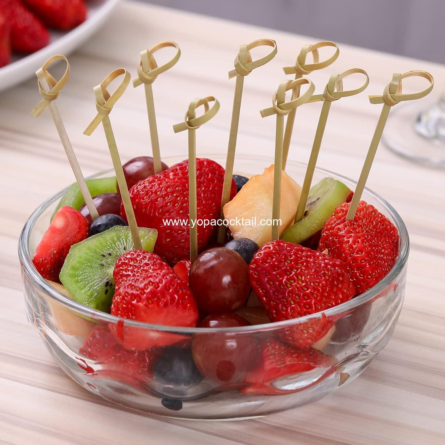 Wholesale 100 PCS Cocktail Picks - 4.7 Inch Bamboo Toothpicks for Appetizers, Mini Food Skewers, Fancy Tooth Picks for Drinks, Fruit, Charcuterie, and Cocktail Garnish Accessories - Supplier