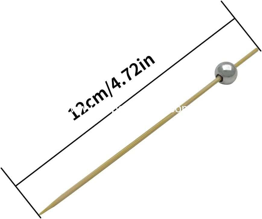 Wholesale 100PCS Fancy Cocktail Toothpicks Skewers for Olives and Appetizers at Weddings and Parties (Silver) - Supplier
