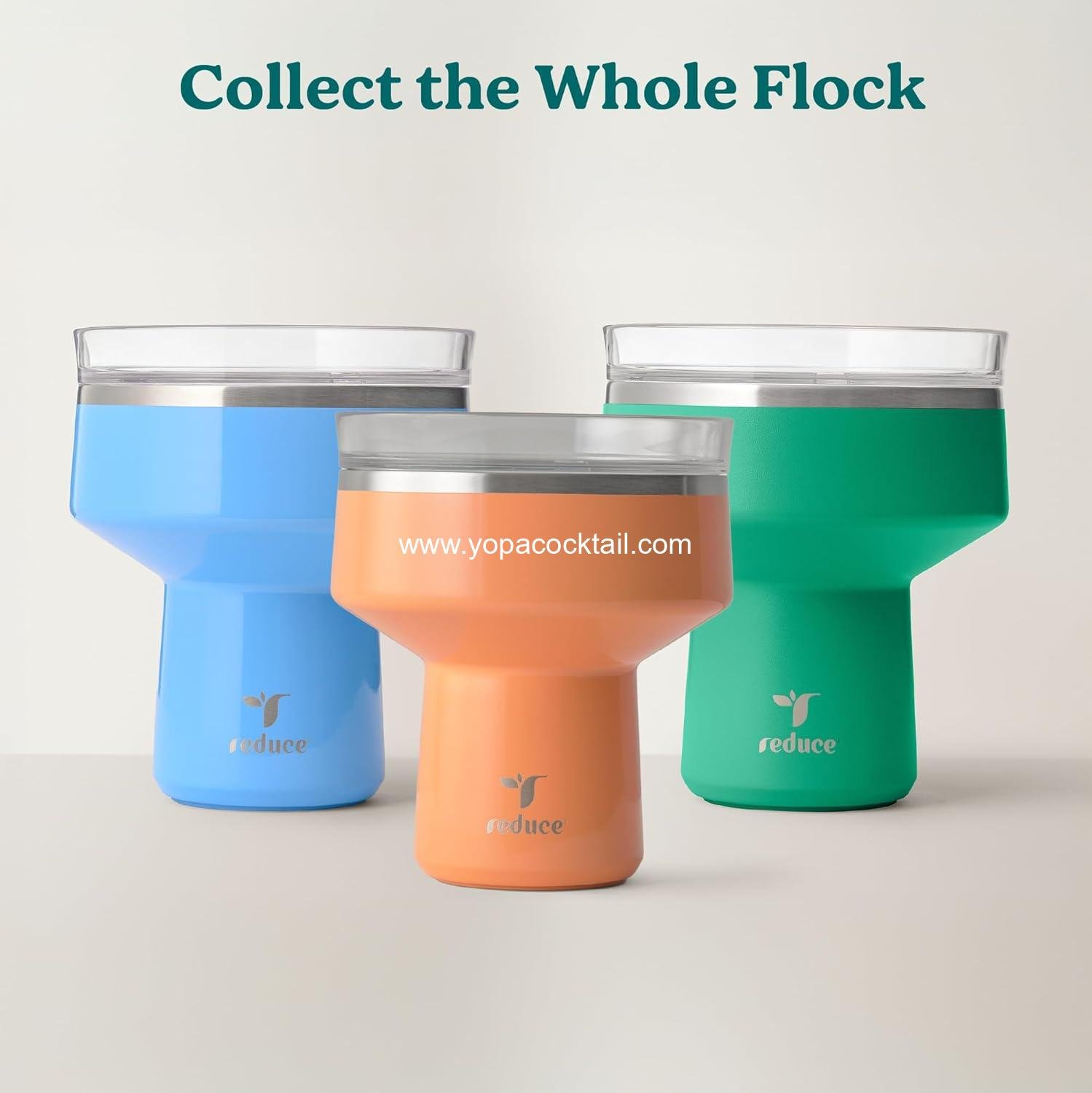 Wholesale Insulated 16 oz Cocktail Tumbler with Lid - Keeps Drinks Cold for 10 Hours - 360 Sippable Martini Glass Alternative - Shatterproof, Ideal for Parties - Palm Leaf Supplier