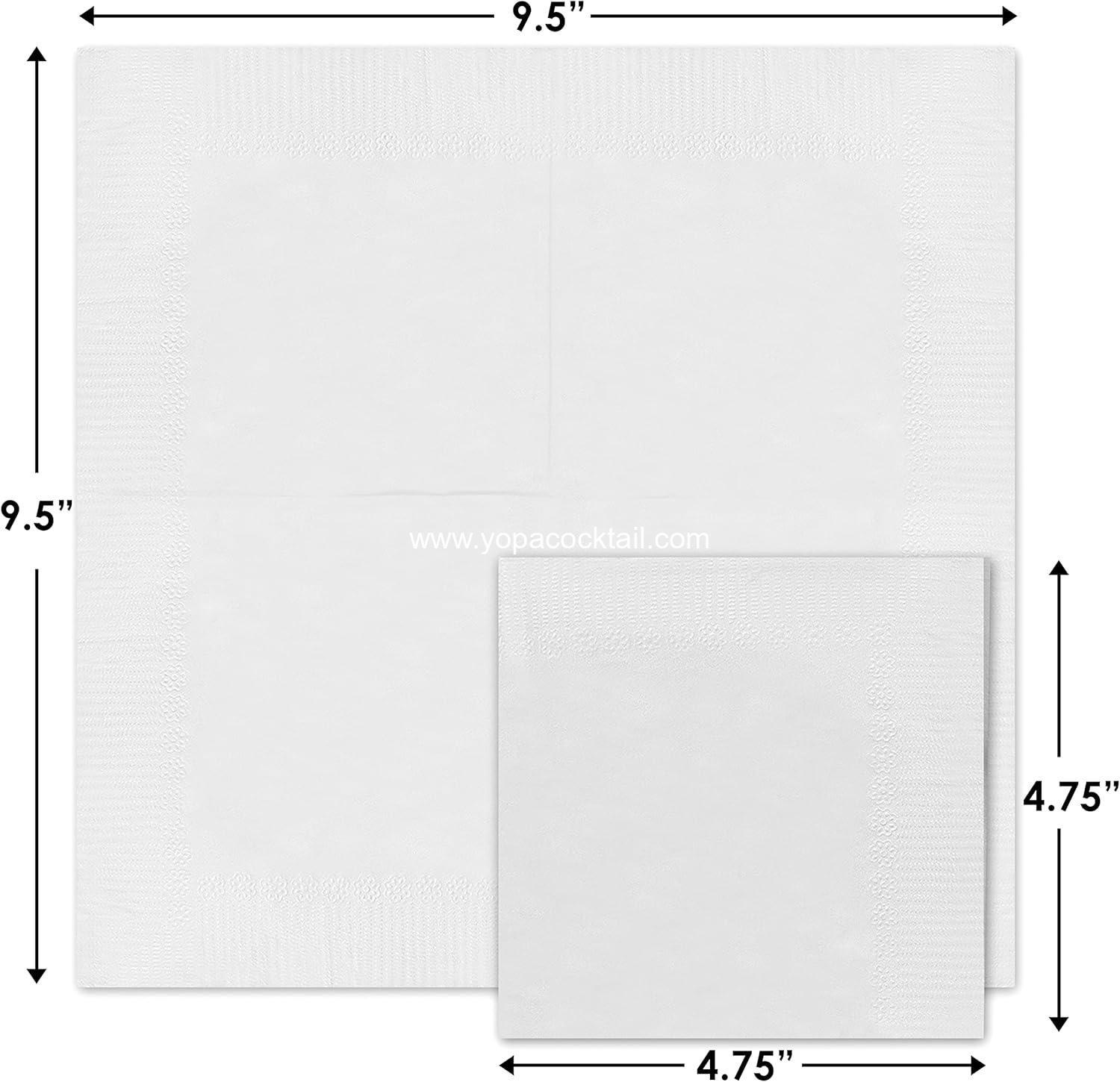 Wholesale 1100 Pack Cocktail Napkins - Quality 3-Ply White Beverage Napkins - Perfect Size Dessert Napkins - Bulk Party Napkins - Elegant Disposable Wedding Napkins - Supplier