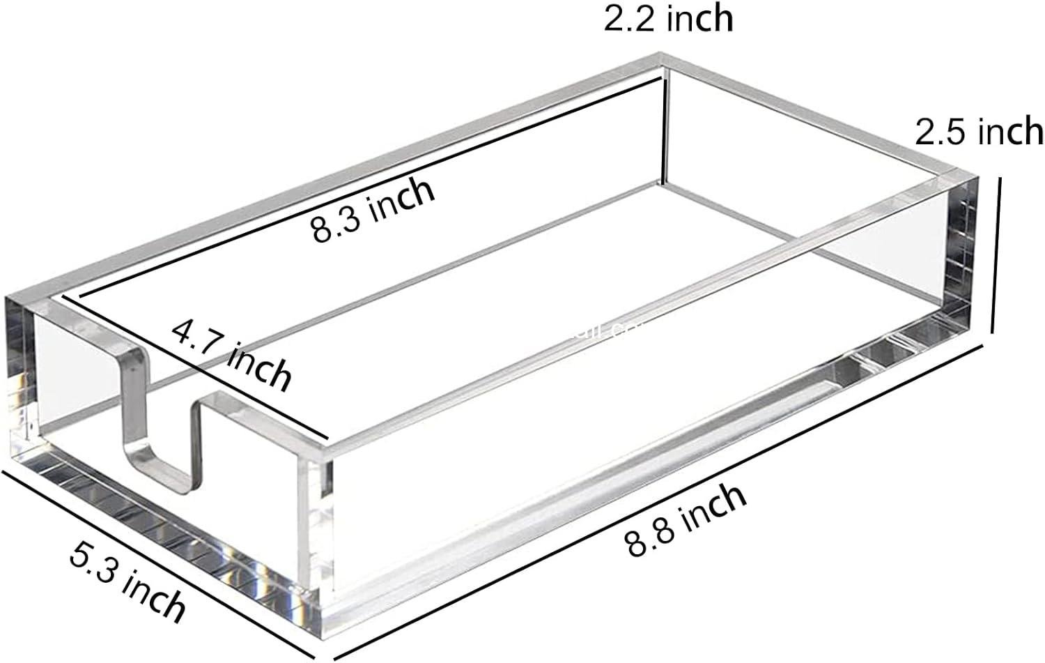 OEM Acrylic Napkin Holder for Bathroom, Clear Guest Towel and Hand Towel Tray for Kitchen, Parties, Weddings, Hotels, Restaurants - Wholesale Supplier OEM Acrylic Napkin Holder for Bathroom, Clear Guest Towel and Hand Towel Tray for Kitchen, Parties, Weddings, Hotels, Restaurants - Wholesale Supplier