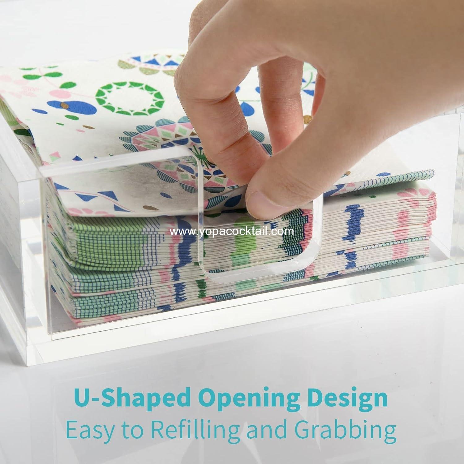 OEM Acrylic Napkin Holder for Bathroom, Clear Guest Towel and Hand Towel Tray for Kitchen, Parties, Weddings, Hotels, Restaurants - Wholesale Supplier OEM Acrylic Napkin Holder for Bathroom, Clear Guest Towel and Hand Towel Tray for Kitchen, Parties, Weddings, Hotels, Restaurants - Wholesale Supplier