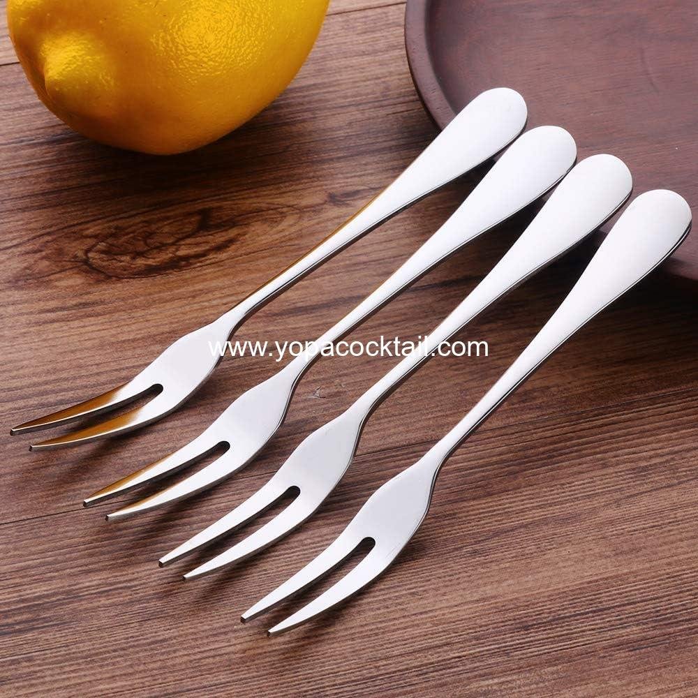 Wholesale 12-Piece Stainless Steel Fork Set, 5.3 Inches, Seafood Crab Forks, Escargot 2-Prong Tasting Appetizer Forks, Dessert, Cocktail, Salad, Fruit Forks for Parties and Travel (Silver) Supplier