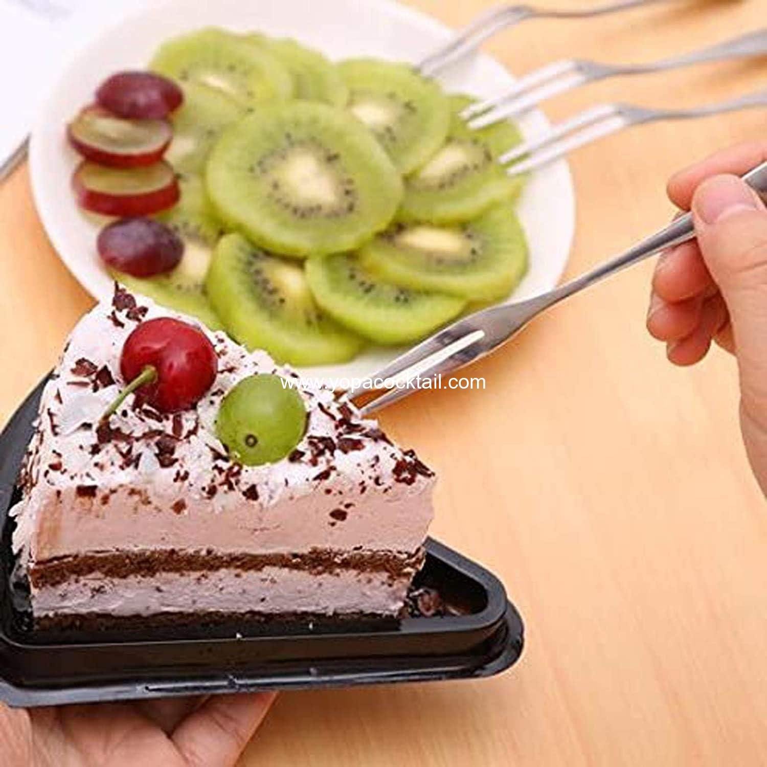 Wholesale 12-Piece Stainless Steel Fork Set, 5.3 Inches, Seafood Crab Forks, Escargot 2-Prong Tasting Appetizer Forks, Dessert, Cocktail, Salad, Fruit Forks for Parties and Travel (Silver) Supplier