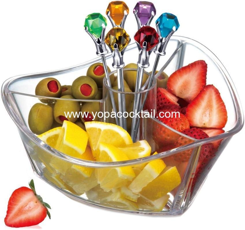 Prodyne GS-7-C HAPPY HOUR Acrylic Garnish Server, Clear