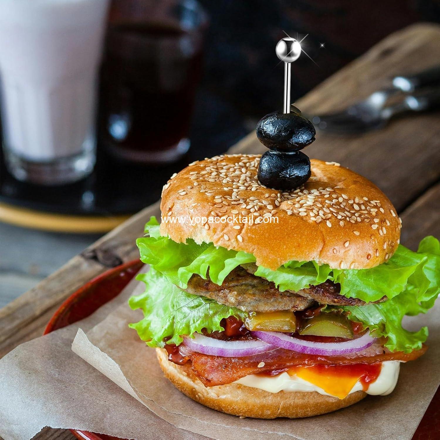 Wholesale 20Pcs Stainless Steel Cocktail Picks, 4 Inch Reusable Metal Skewers for Appetizers and Drinks, Silver Supplier Wholesale 20Pcs Stainless Steel Cocktail Picks, 4 Inch Reusable Metal Skewers for Appetizers and Drinks, Silver Supplier