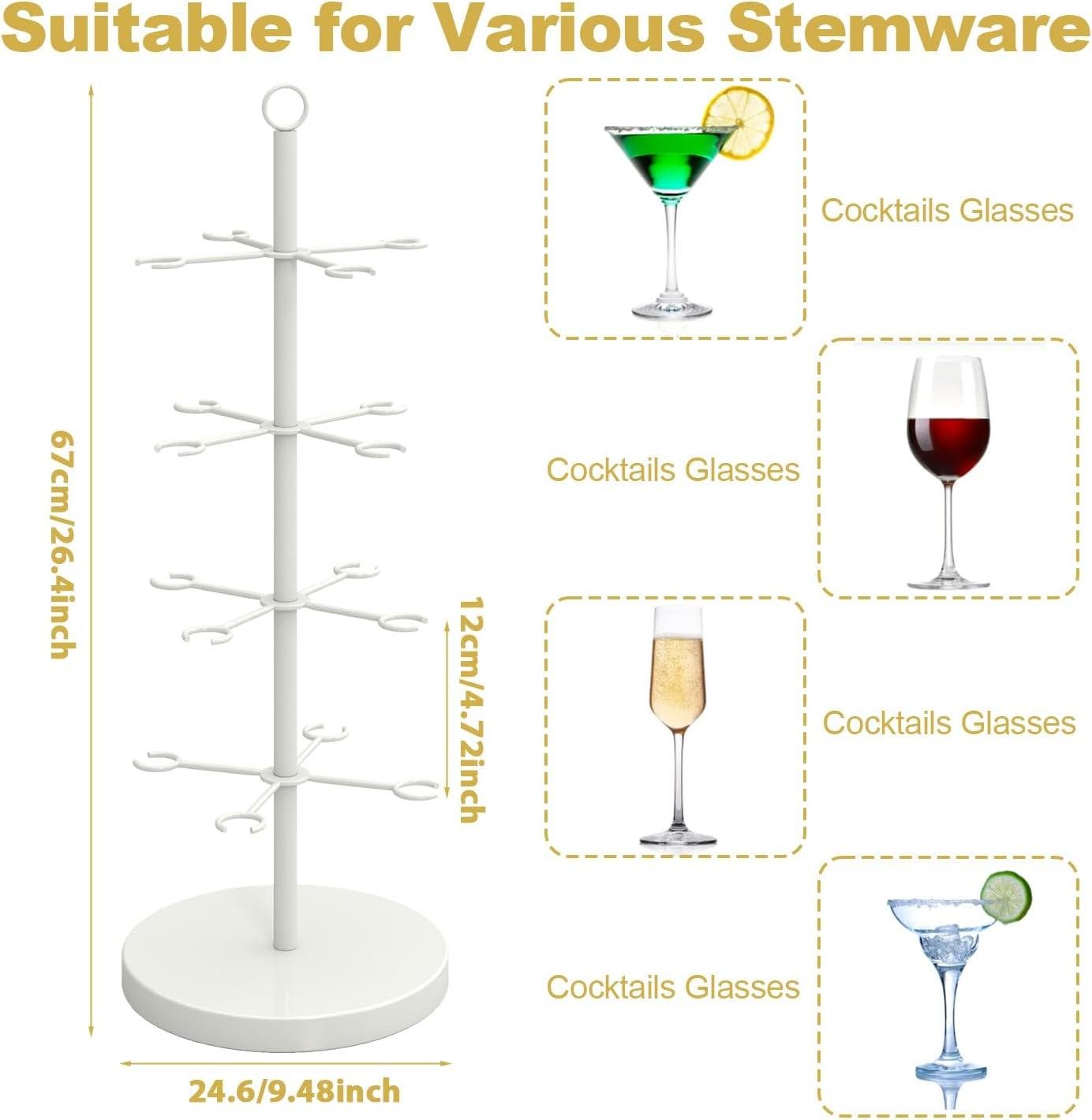 Wholesale 4-Tier Metal Cocktail Tree Stand, Champagne Tower for Weddings, Bridal Showers, Parties & Events, 2 Pack, White, Supplier