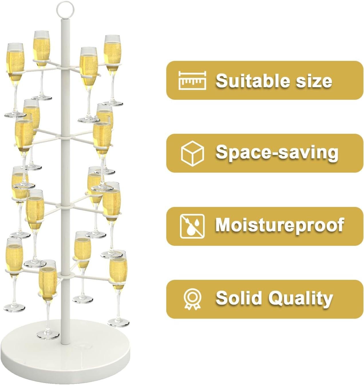 Wholesale 4-Tier Metal Cocktail Tree Stand, Champagne Tower for Weddings, Bridal Showers, Parties & Events, 2 Pack, White, Supplier