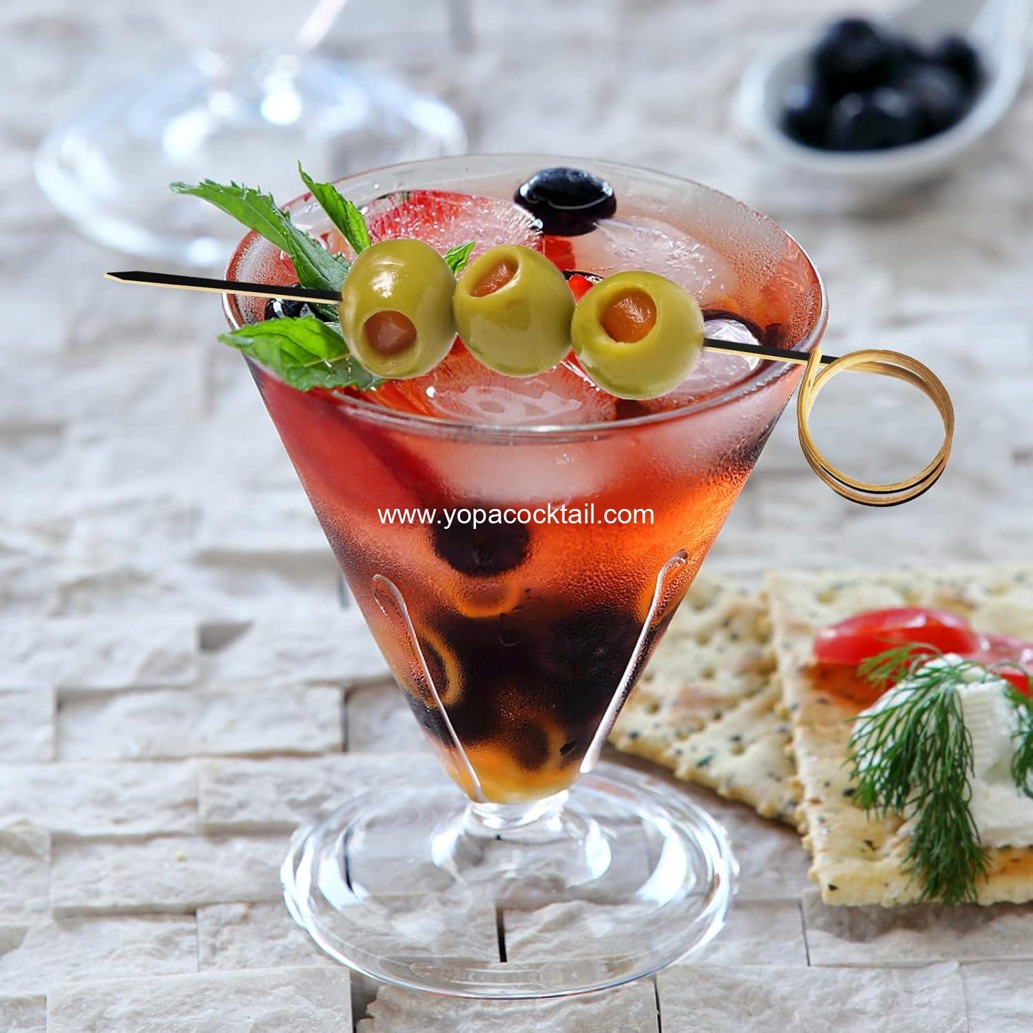 Wholesale Bamboo Cocktail Picks 100 PCS – 4 Inch Black Skewers with Looped Ring for Appetizers, Cocktail Drinks, Barbecue Snacks, Club Sandwiches, Supplier Wholesale Bamboo Cocktail Picks 100 PCS – 4 Inch Black Skewers with Looped Ring for Appetizers, Cocktail Drinks, Barbecue Snacks, Club Sandwiches, Supplier