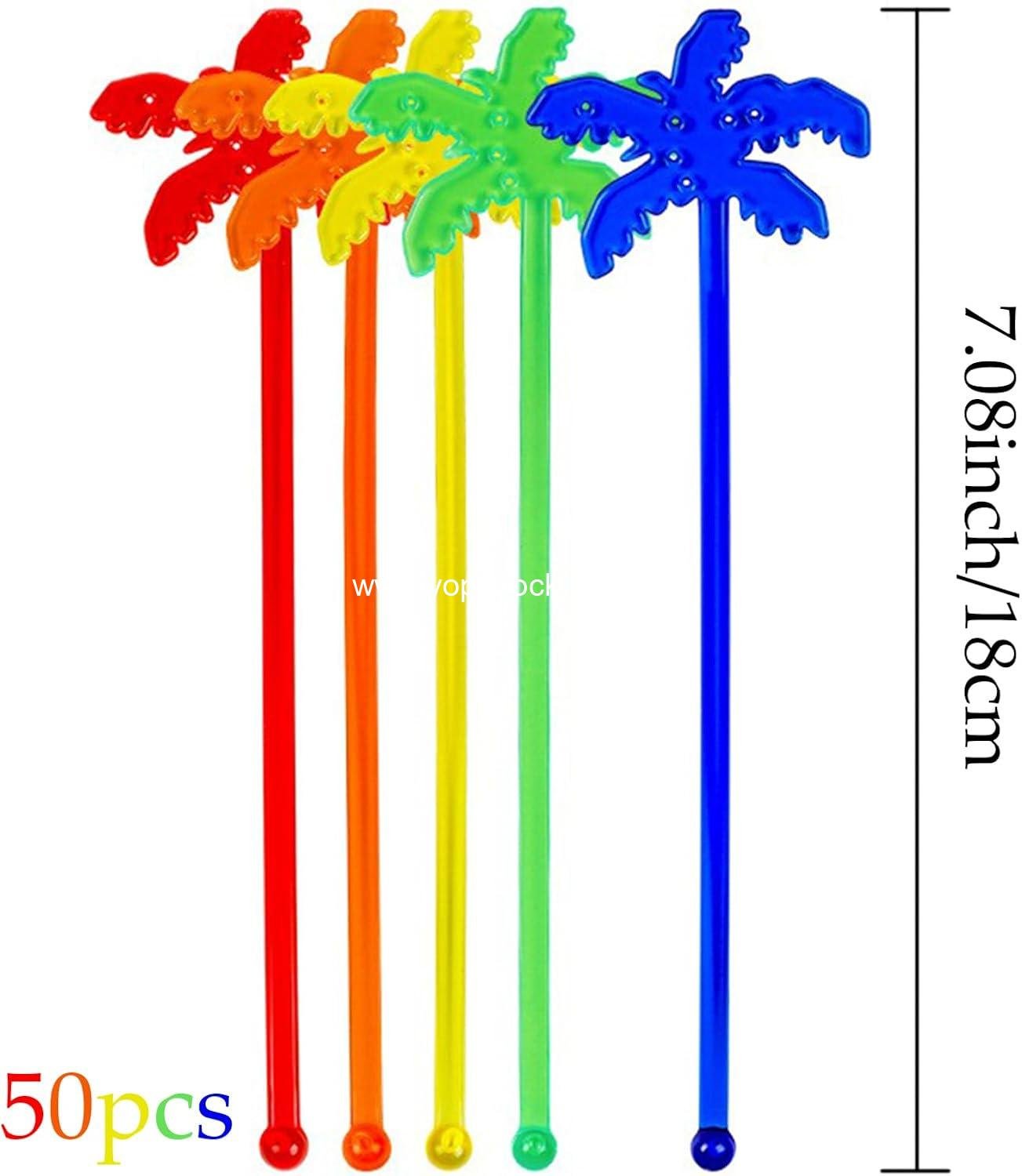 Wholesale 50 Pcs Tropical Palm Tree Cocktail Swizzle Sticks Ice Drink Stirrers for Cocktails Juices Chocolate Milk - Supplier Wholesale 50 Pcs Tropical Palm Tree Cocktail Swizzle Sticks Ice Drink Stirrers for Cocktails Juices Chocolate Milk - Supplier