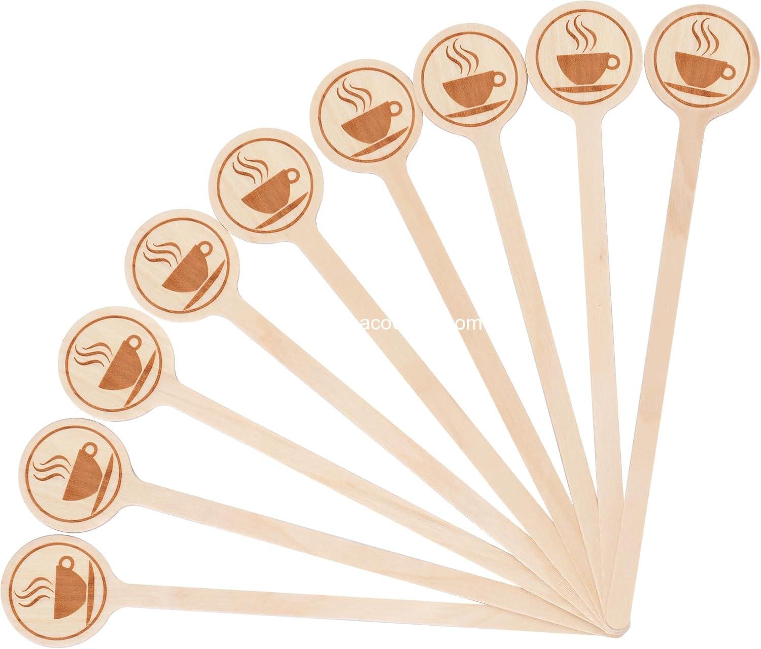 Wholesale 100 Pcs 5.9 Inch Natural Wooden Coffee Stirrers with Round Ends, Disposable Biodegradable Stir Sticks for Beverages, Cocktails, and Tea - Supplier Wholesale 100 Pcs 5.9 Inch Natural Wooden Coffee Stirrers with Round Ends, Disposable Biodegradable Stir Sticks for Beverages, Cocktails, and Tea - Supplier