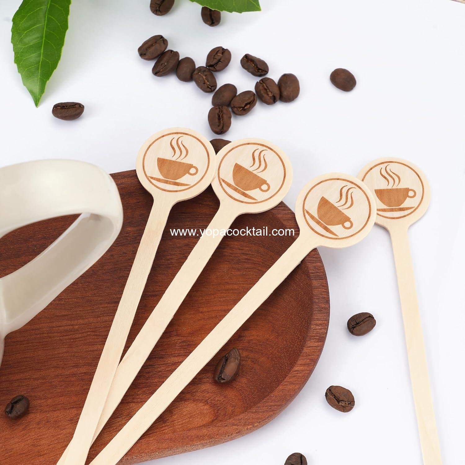 Wholesale 100 Pcs 5.9 Inch Natural Wooden Coffee Stirrers with Round Ends, Disposable Biodegradable Stir Sticks for Beverages, Cocktails, and Tea - Supplier Wholesale 100 Pcs 5.9 Inch Natural Wooden Coffee Stirrers with Round Ends, Disposable Biodegradable Stir Sticks for Beverages, Cocktails, and Tea - Supplier