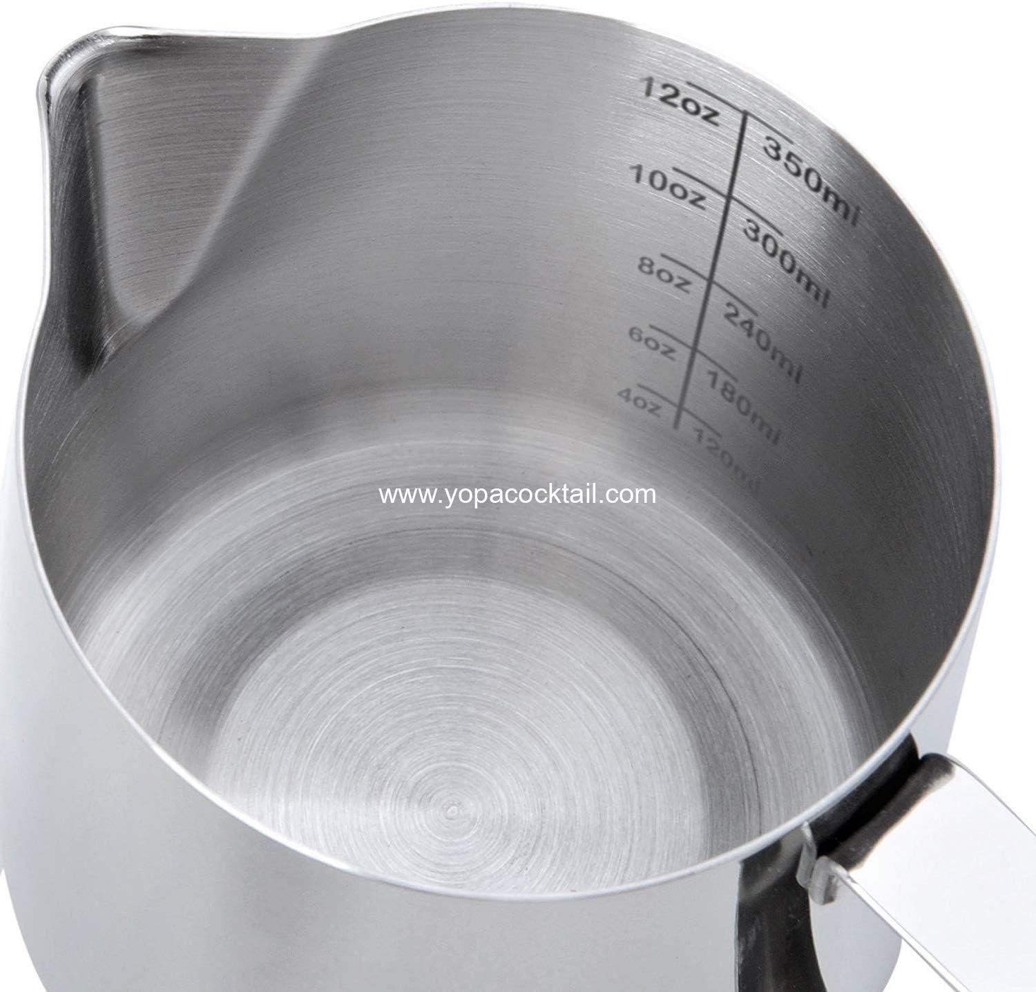 Wholesale Stainless Steel Milk Frothing Pitcher, 12 Ounce (350 ML) Cappuccino Pouring Jug for Latte Art and Espresso Creamer Cup - Supplier