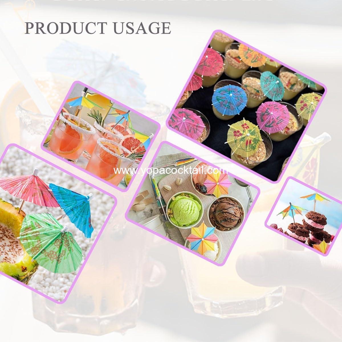 Wholesale Colorful Cocktail Picks with Drink Umbrellas and Toothpicks for Drinks, 100pcs, Perfect for Weddings, Birthdays, Gatherings, BBQs, and Tiki Bars, Supplier