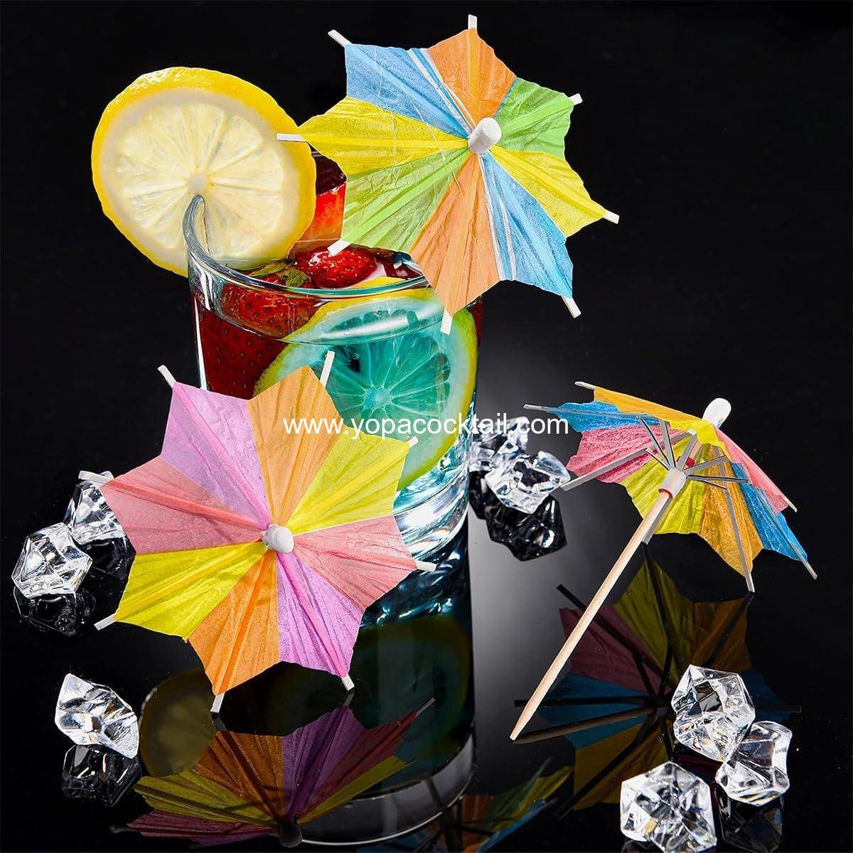 Wholesale Colorful Cocktail Picks with Drink Umbrellas and Toothpicks for Drinks, 100pcs, Perfect for Weddings, Birthdays, Gatherings, BBQs, and Tiki Bars, Supplier