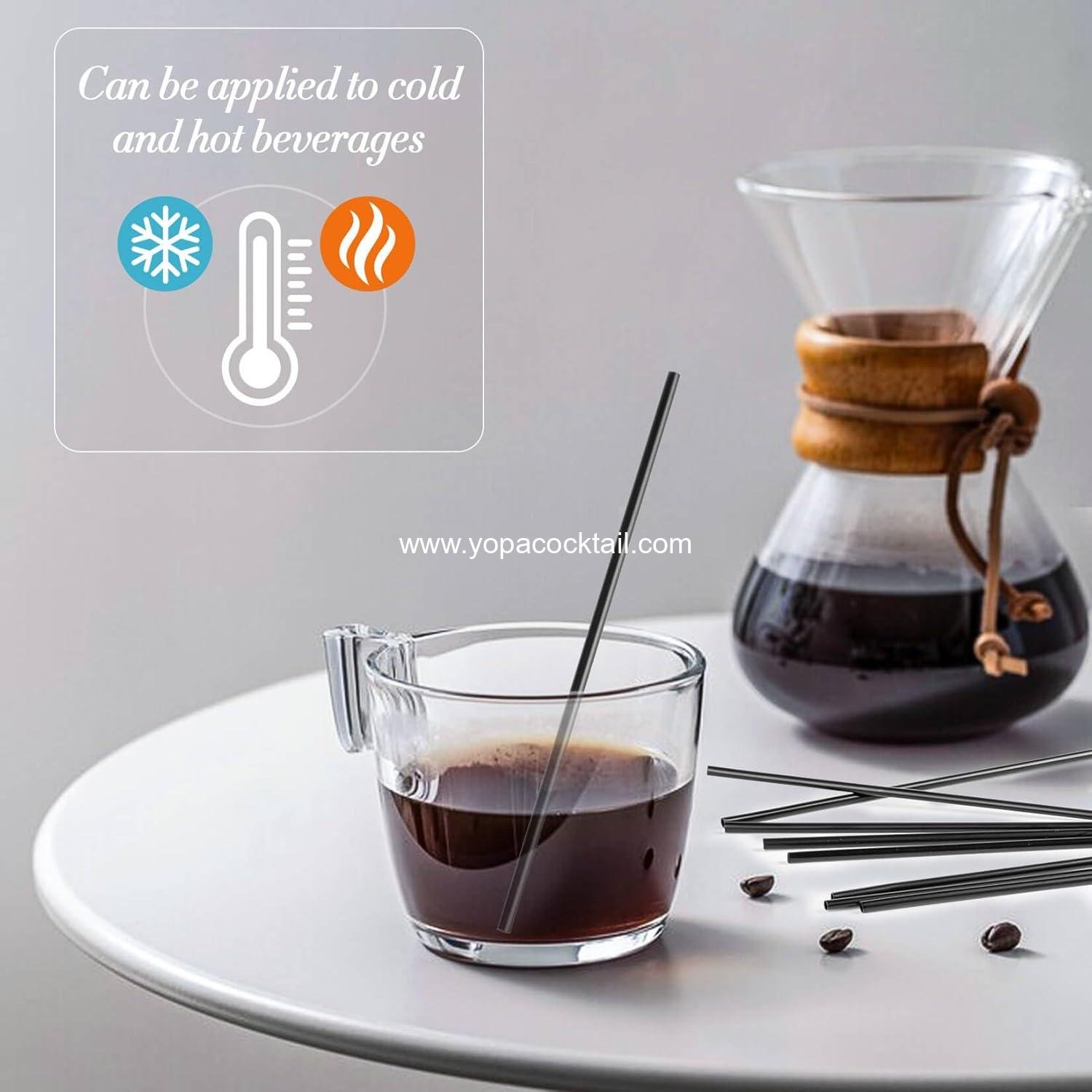 Wholesale Black Plastic Cocktail Straws - 5 Inch Disposable Sip Stirrers for Coffee, Milk, Juice, Cocktails, and Chocolate - Ideal for Parties and Bars - Supplier