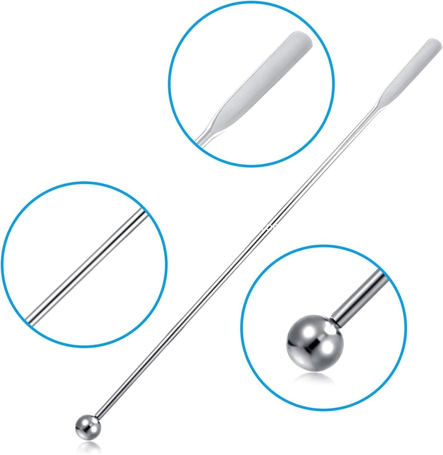 Wholesale 8 Pcs 7.5 Inch Stainless Steel Stir Sticks for Coffee, Cocktails, Juices, and Whiskey - Reusable Metal Drink Stirrers with Rectangular Paddles - Supplier