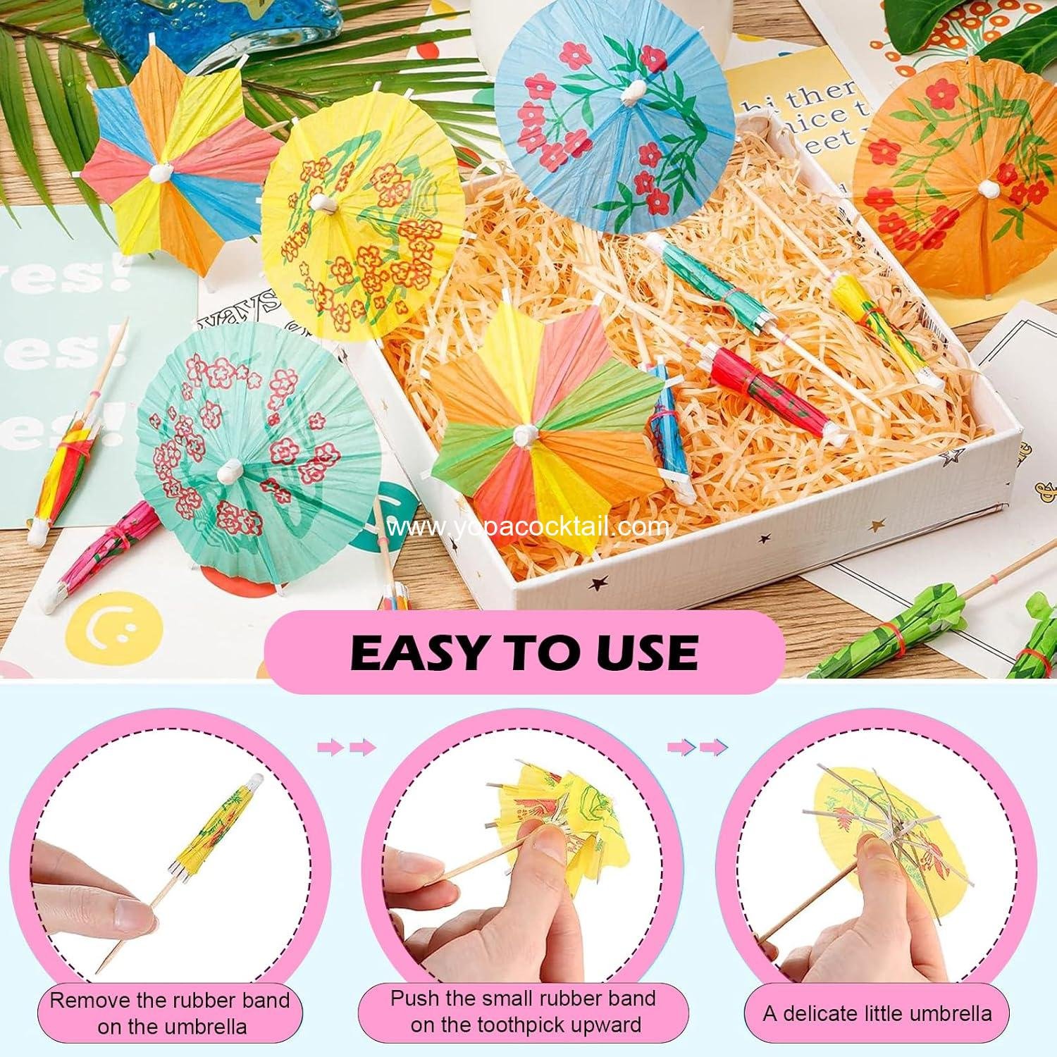 Wholesale 100 Pcs Coconut Palm Cocktail Umbrellas Drink Stirrers for Hawaiian Party Decorations, Fruit Plate, and Birthday Party – 3 Styles, Supplier Wholesale 100 Pcs Coconut Palm Cocktail Umbrellas Drink Stirrers for Hawaiian Party Decorations, Fruit Plate, and Birthday Party – 3 Styles, Supplier