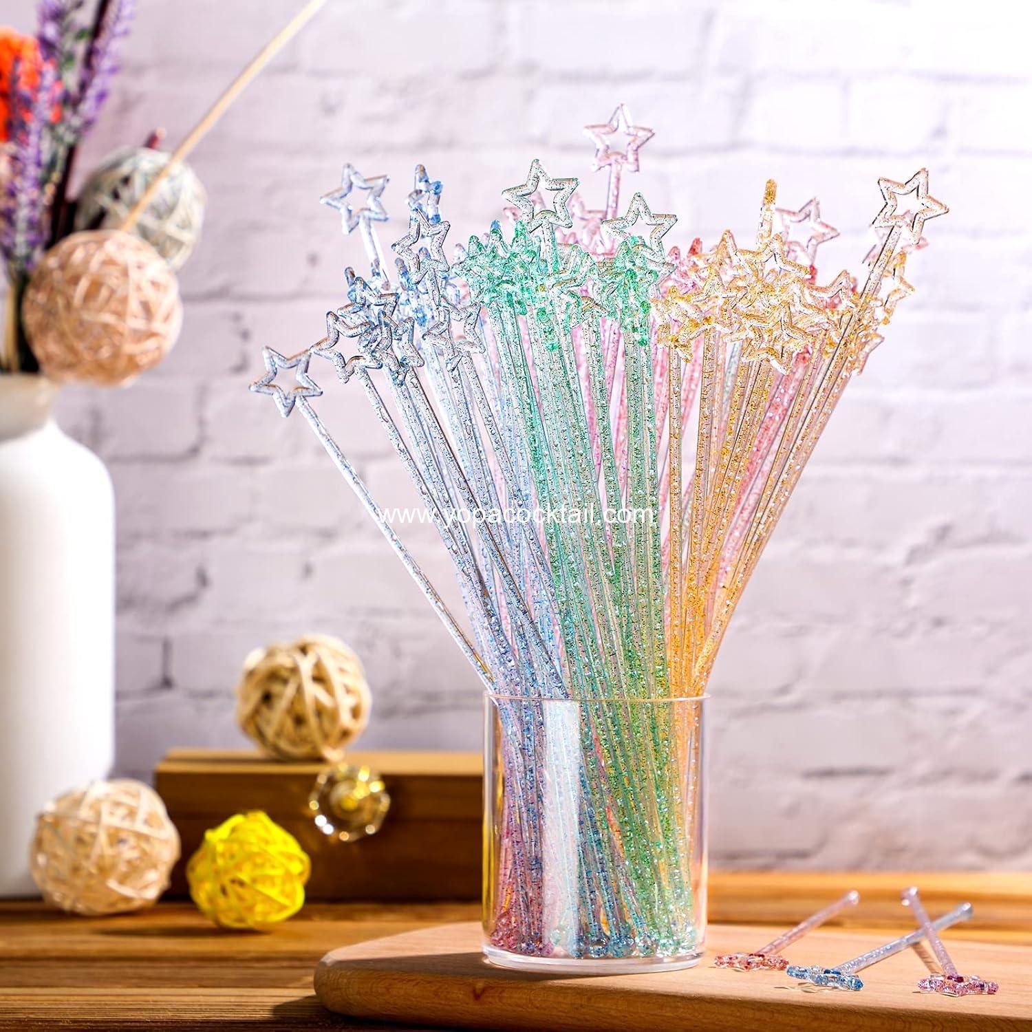 Wholesale 100 Pieces 9.1 Inch Christmas Swizzle Sticks Cocktail Stirrers Plastic Star Top Crystal for Christmas Party (Glittery Mixed Color) Supplier Wholesale 100 Pieces 9.1 Inch Christmas Swizzle Sticks Cocktail Stirrers Plastic Star Top Crystal for Christmas Party (Glittery Mixed Color) Supplier