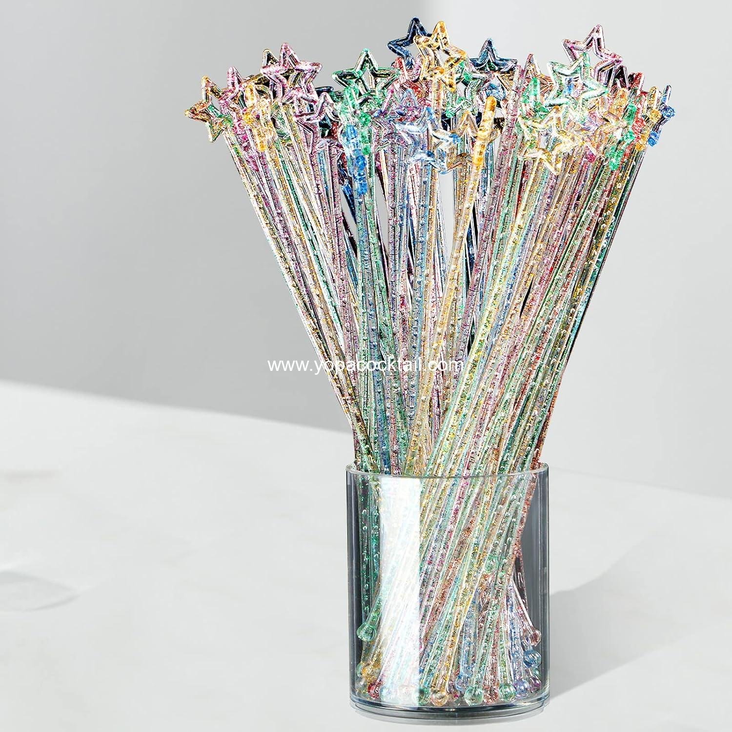 Wholesale 100 Pieces 9.1 Inch Christmas Swizzle Sticks Cocktail Stirrers Plastic Star Top Crystal for Christmas Party (Glittery Mixed Color) Supplier Wholesale 100 Pieces 9.1 Inch Christmas Swizzle Sticks Cocktail Stirrers Plastic Star Top Crystal for Christmas Party (Glittery Mixed Color) Supplier