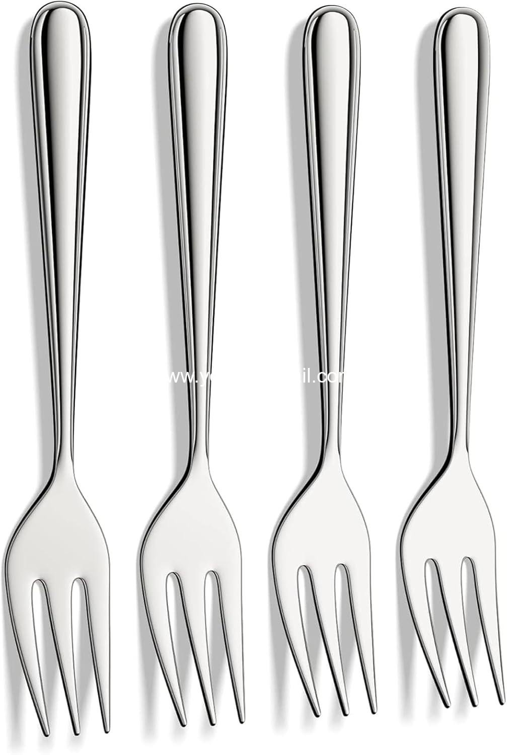 Dessert Forks Appetizer Forks Sets,Forged 18/10 Stainless Steel Salad Forks,Fruit Forks,Cocktail Forks,6-inch,Set of 4,Heavy Duty and Dishwasher Safe