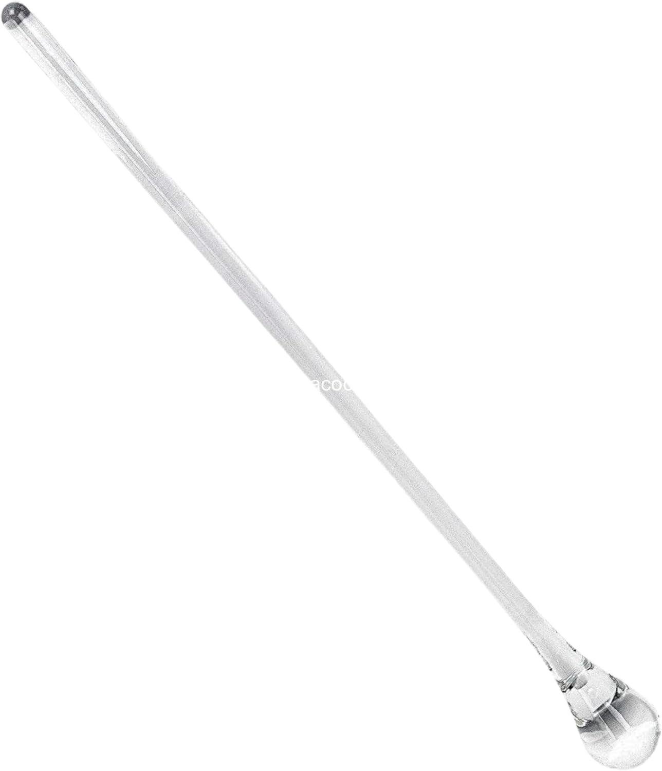Badash Glass Cocktail Stirrer - 12" Long Mouth-Blown Lead-Free Glass Stir Rod - Bar Cocktail Shaker Spoon - Cocktail Stirrer for Drinks