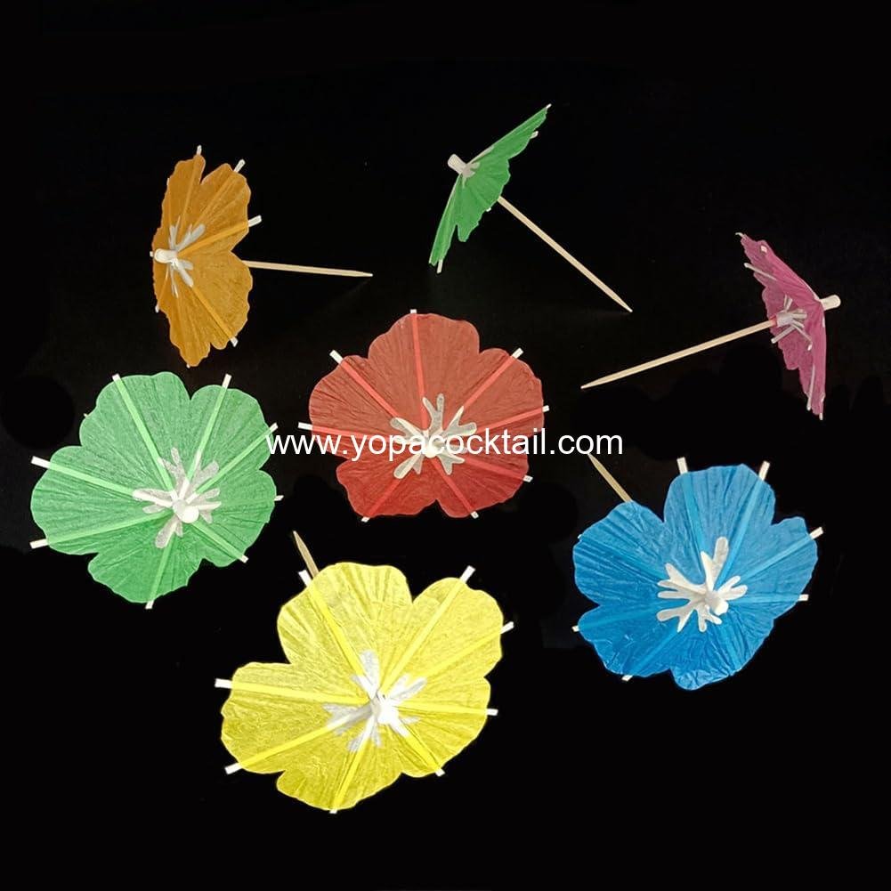 Wholesale 150 Pcs Tropical Paper Drink Umbrellas Colorful Cocktail Umbrella Picks Food Decoration Wedding Hawaiian Themed Cupcake Toppers Supplier