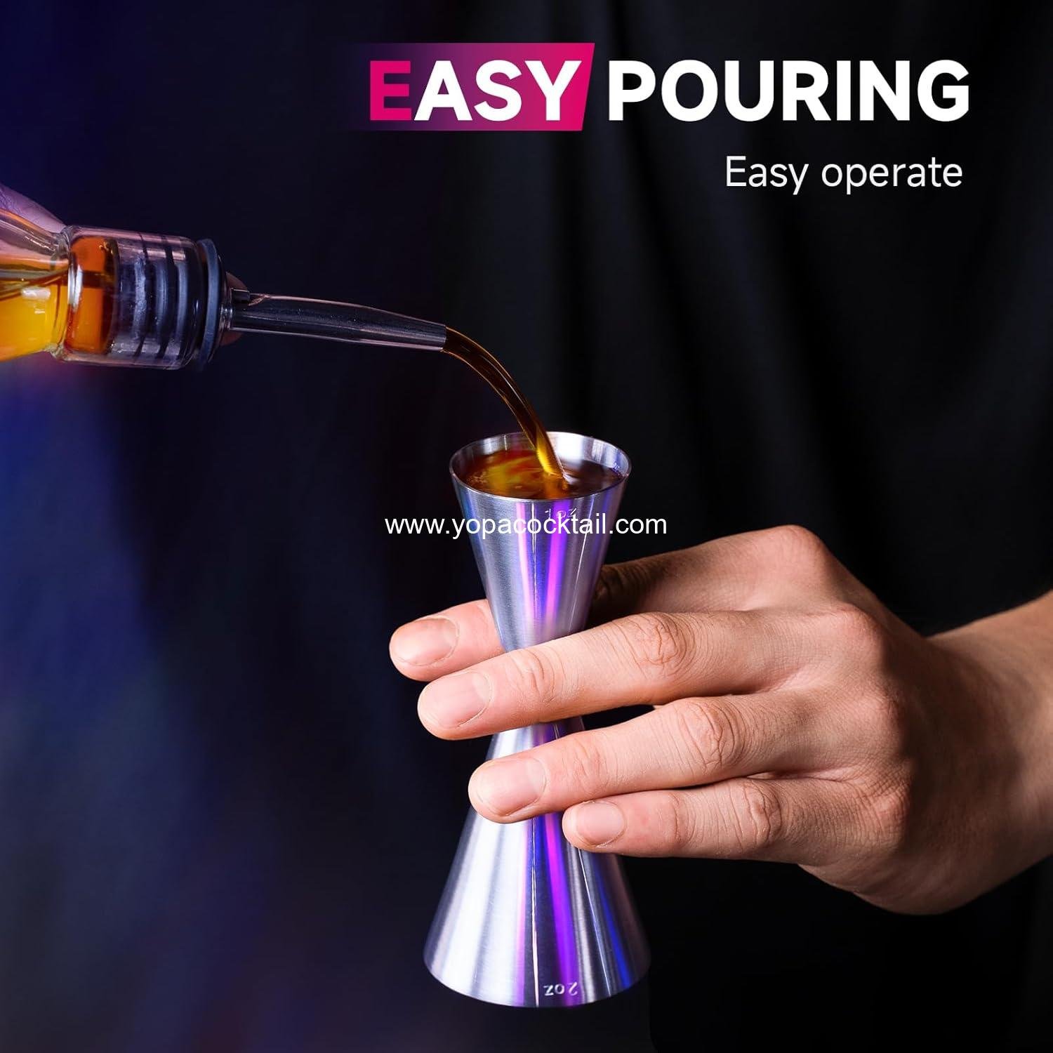 Wholesale Dual Markings Jigger for Bartending, 304 Stainless Steel Heavy Duty Double Cocktail Jigger with 7 Measurements, Japanese Bar Tool for Home Bar Party - 1 Pack Supplier