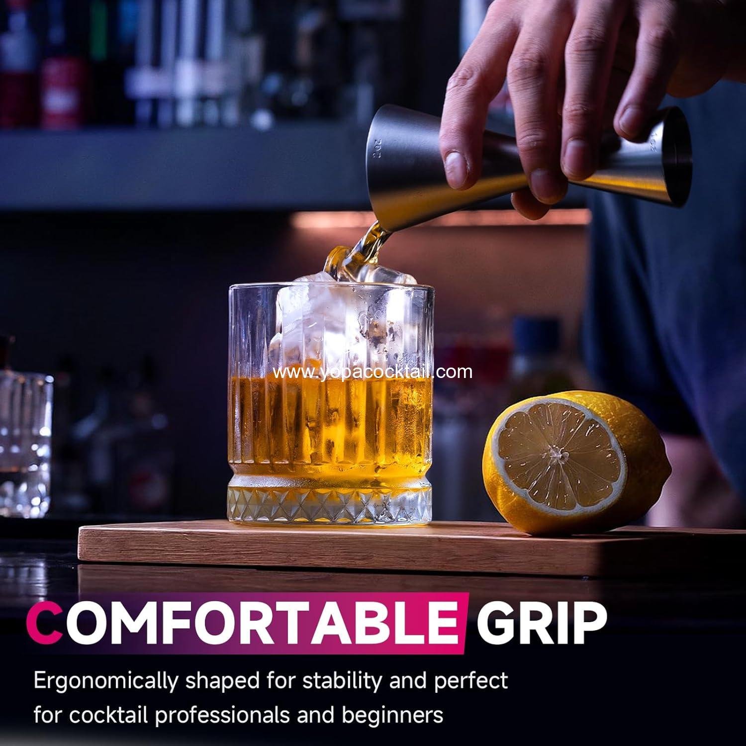 Wholesale Dual Markings Jigger for Bartending, 304 Stainless Steel Heavy Duty Double Cocktail Jigger with 7 Measurements, Japanese Bar Tool for Home Bar Party - 1 Pack Supplier