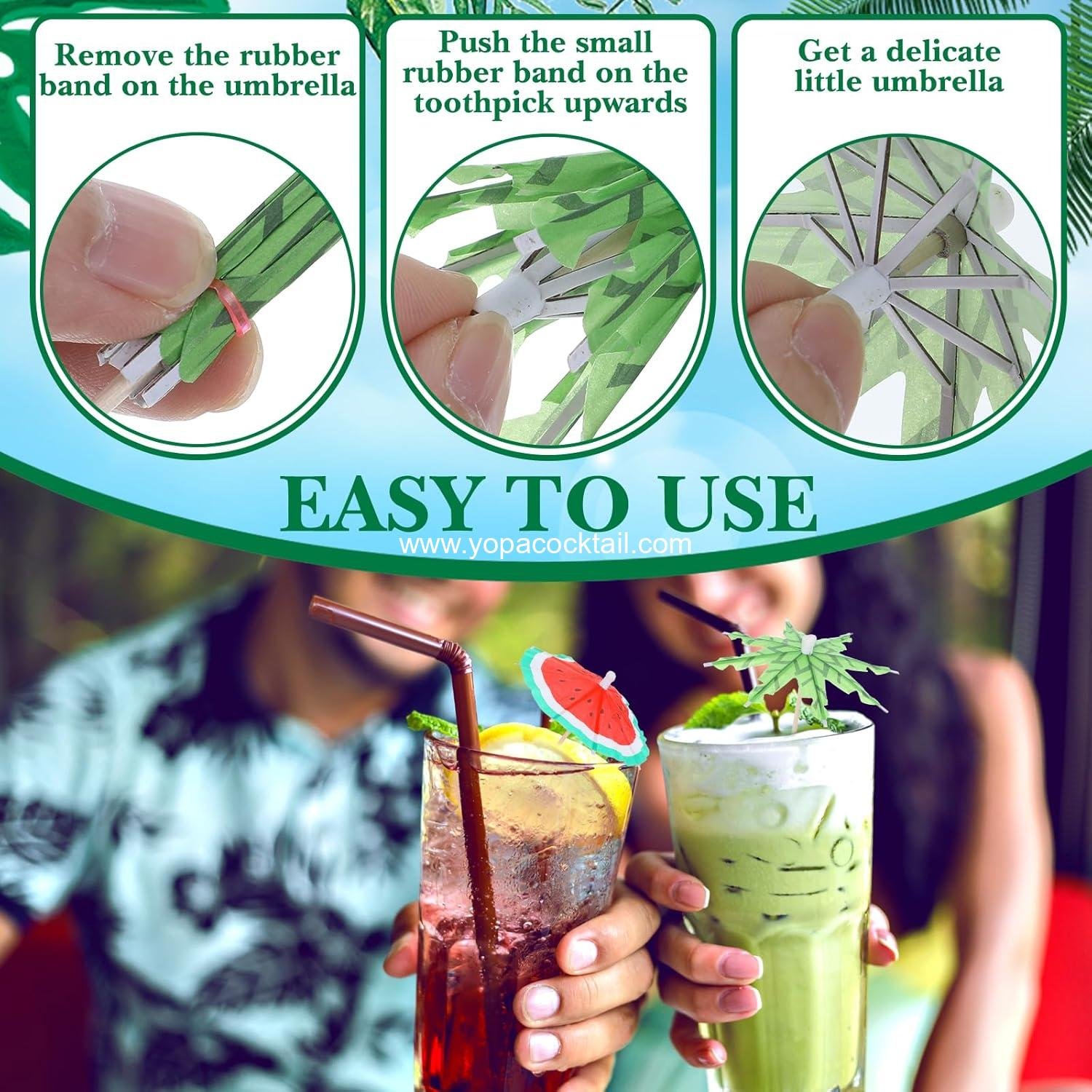 Wholesale 400Pcs Mini Paper Drink Umbrellas - 4 Styles Cocktail Picks for Tiki, Luau, Hawaiian Parties, Tropical Decoration Garnish - Manufacturer Wholesale 400Pcs Mini Paper Drink Umbrellas - 4 Styles Cocktail Picks for Tiki, Luau, Hawaiian Parties, Tropical Decoration Garnish - Manufacturer