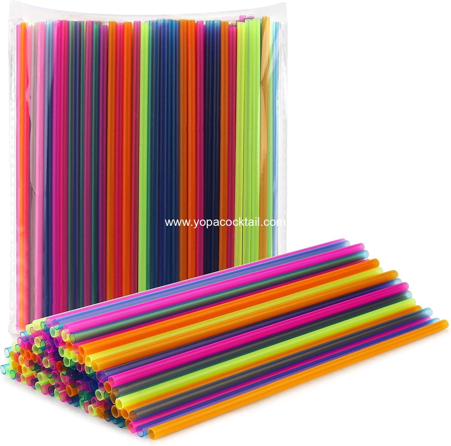 Wholesale 300 Neon Mini Bar Cocktail Straws - 5-inch Short Plastic Coffee Drink Stirrers, Supplier