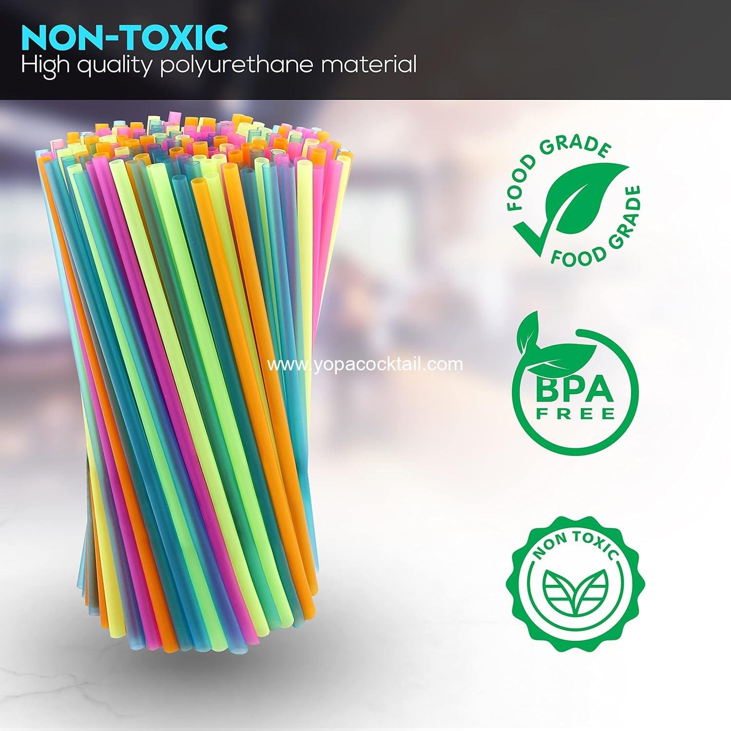 Wholesale 300 Neon Mini Bar Cocktail Straws - 5-inch Short Plastic Coffee Drink Stirrers, Supplier