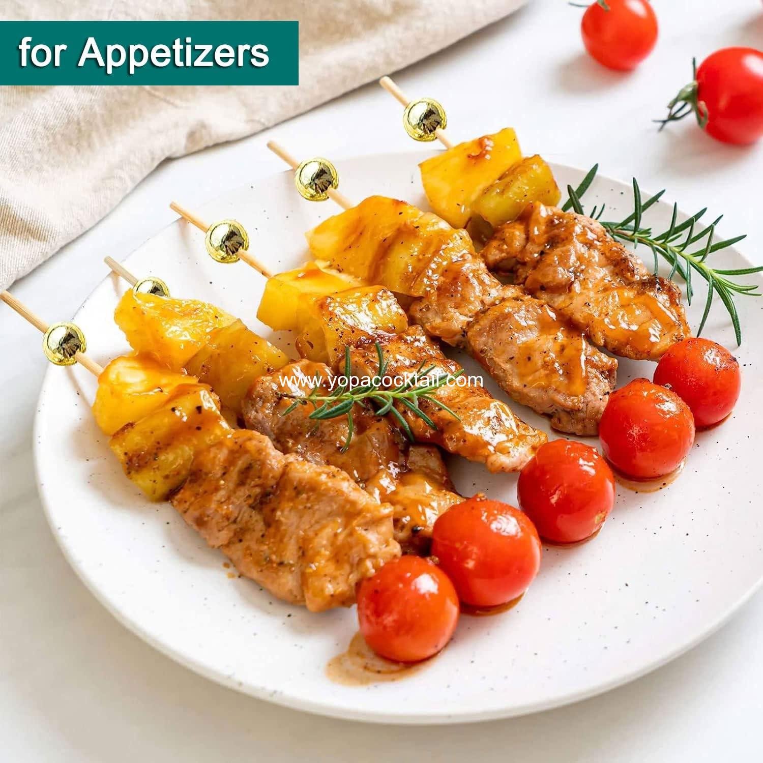 Wholesale 100 PCS Gold Pearl Cocktail Picks - 4.7 Inch Decorative Toothpicks for Appetizers and Party Decorations, Fancy Skewers for Charcuterie - Supplier Wholesale 100 PCS Gold Pearl Cocktail Picks - 4.7 Inch Decorative Toothpicks for Appetizers and Party Decorations, Fancy Skewers for Charcuterie - Supplier