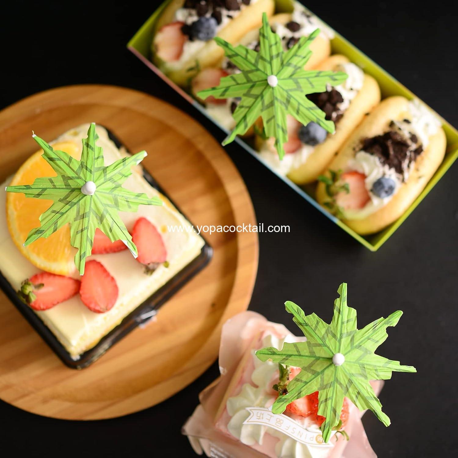 Wholesale 100PCS 6 Inch Drink Umbrellas, Colorful Cocktail Picks for Drinks and Food, Hawaiian Beach Party and Cake Decorating Supplies (Green) Supplier