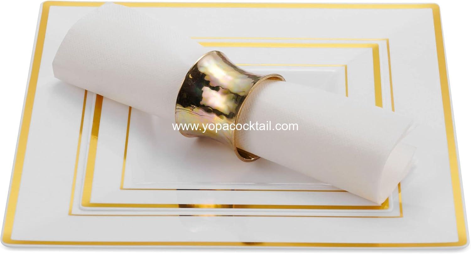 Wholesale Plastic Disposable Square Dessert Plates | 50-Pack 6.5