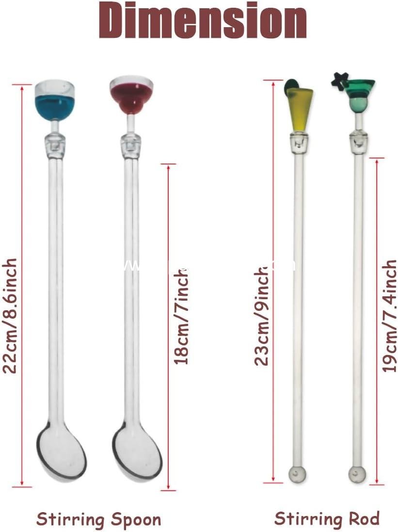 Wholesale Colorful Acrylic Swizzle Sticks, 10 Pcs 9-Inch Reusable Cocktail Stirrers for Parties, Bars, and Cafes Supplier