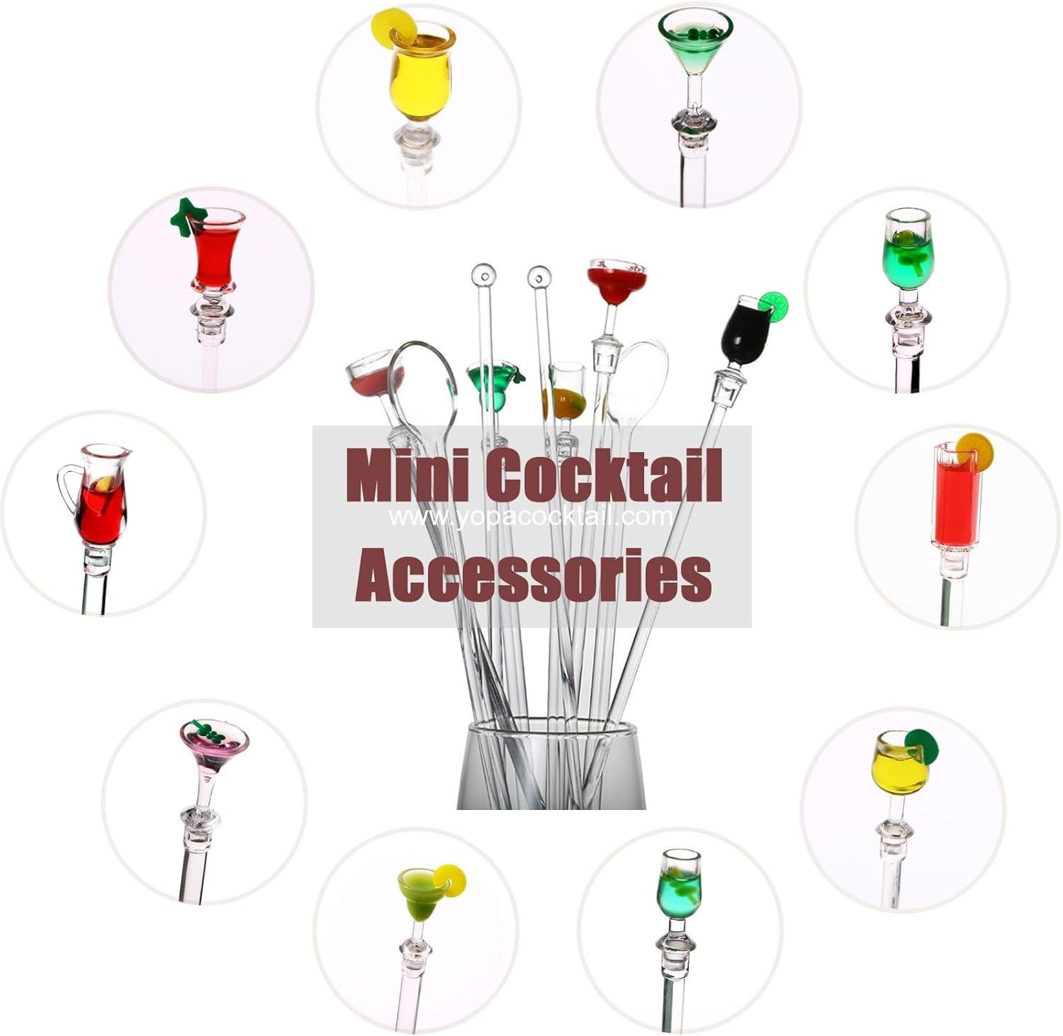 Wholesale Colorful Acrylic Swizzle Sticks, 10 Pcs 9-Inch Reusable Cocktail Stirrers for Parties, Bars, and Cafes Supplier