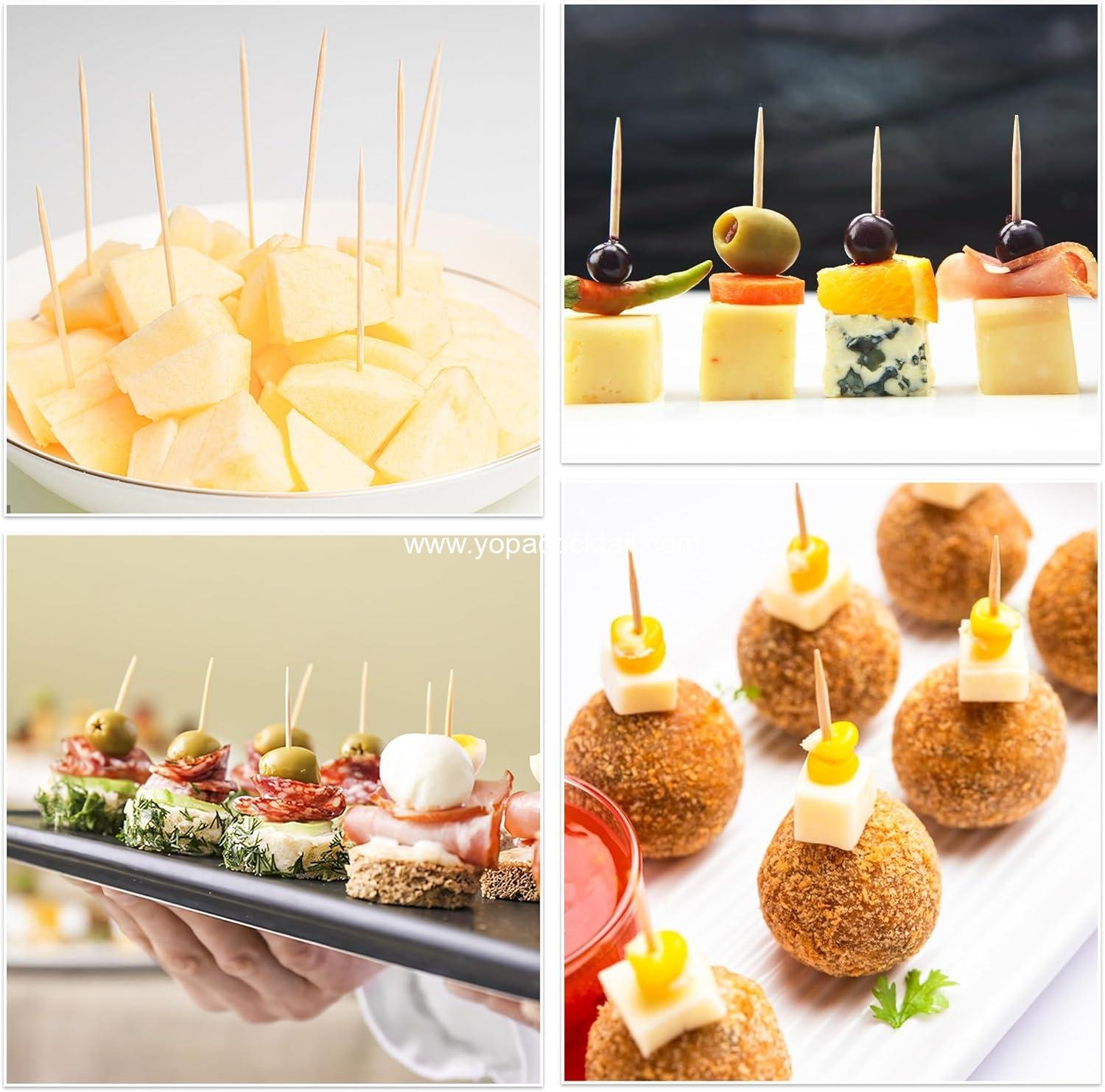 OEM 1000 Count Bamboo Toothpicks Round Double-Pointed Wooden for Appetizers Barbecue Fruits Teeth Cleaning manufacturer OEM 1000 Count Bamboo Toothpicks Round Double-Pointed Wooden for Appetizers Barbecue Fruits Teeth Cleaning manufacturer