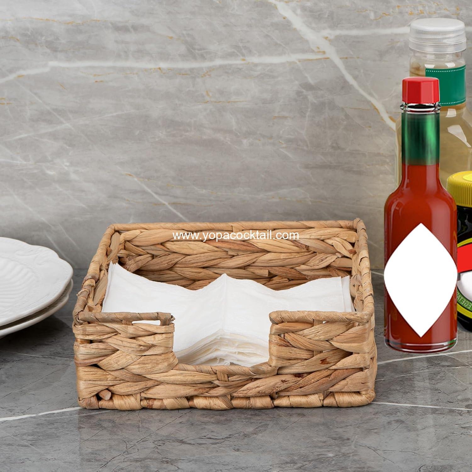 Wholesale Seagrass Woven Napkin Holder Basket Square Countertop Cocktail Paper Organizer Rustic Farmhouse Boho Decor 1 Pack factory Wholesale Seagrass Woven Napkin Holder Basket Square Countertop Cocktail Paper Organizer Rustic Farmhouse Boho Decor 1 Pack factory