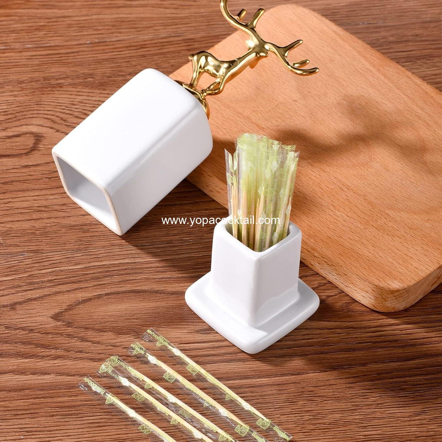 Wholesale 2000-Count Bamboo Round Toothpicks Individually Wrapped Appetizer Party Cocktail BBQ Craft Teeth Cleaning manufacturer