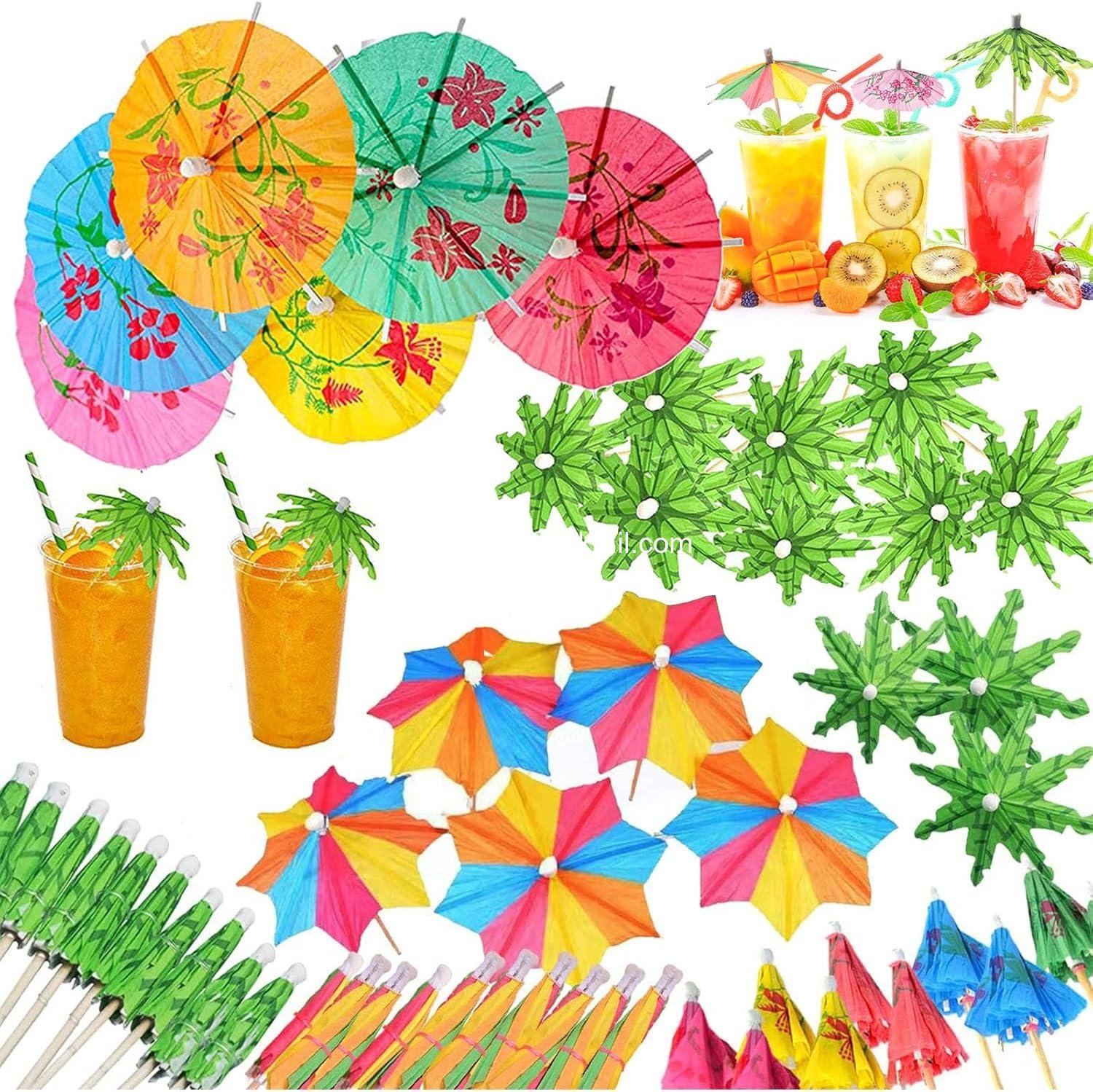 Wholesale 100 Pcs Coconut Palm Cocktail Umbrellas Drink Stirrers for Hawaiian Party Decorations, Fruit Plate, and Birthday Party – 3 Styles, Supplier Wholesale 100 Pcs Coconut Palm Cocktail Umbrellas Drink Stirrers for Hawaiian Party Decorations, Fruit Plate, and Birthday Party – 3 Styles, Supplier