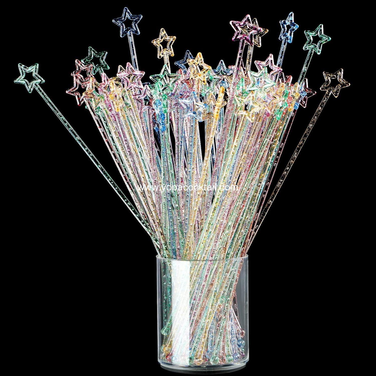 Wholesale 100 Pieces 9.1 Inch Christmas Swizzle Sticks Cocktail Stirrers Plastic Star Top Crystal for Christmas Party (Glittery Mixed Color) Supplier Wholesale 100 Pieces 9.1 Inch Christmas Swizzle Sticks Cocktail Stirrers Plastic Star Top Crystal for Christmas Party (Glittery Mixed Color) Supplier