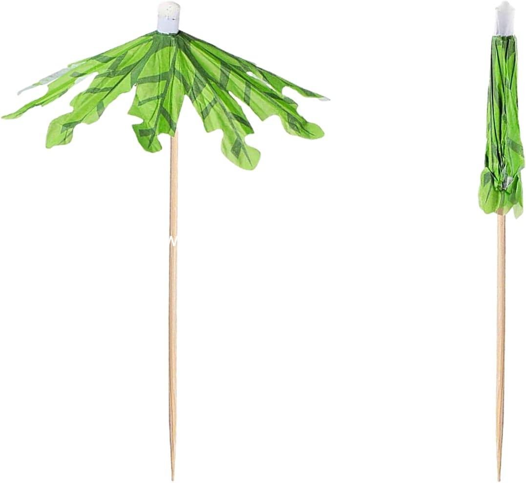 Wholesale 100PCS 6 Inch Drink Umbrellas, Colorful Cocktail Picks for Drinks and Food, Hawaiian Beach Party and Cake Decorating Supplies (Green) Supplier