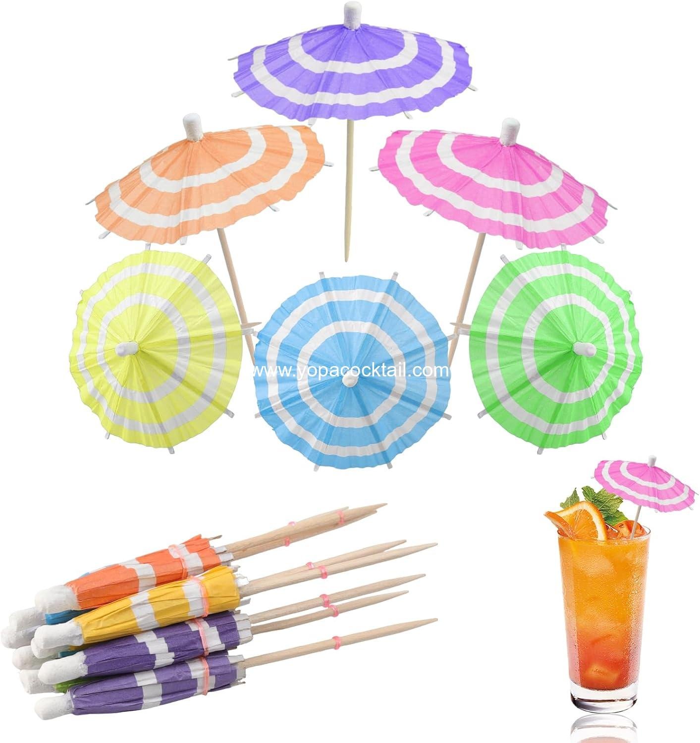 Wholesale 100PCS Colorful Mini Paper Cocktail Umbrellas and Toothpicks for Summer Tropical Bar Beach Pool Party Decorations - Supplier
