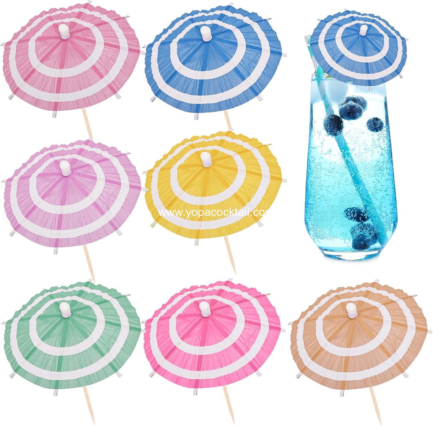 Wholesale 100PCS Mini Cocktail Umbrellas for Drinks, Paper Drink Umbrellas, Toothpick Drink Parasols for Luau Tiki Party Decorations (Circle) Manufacturer