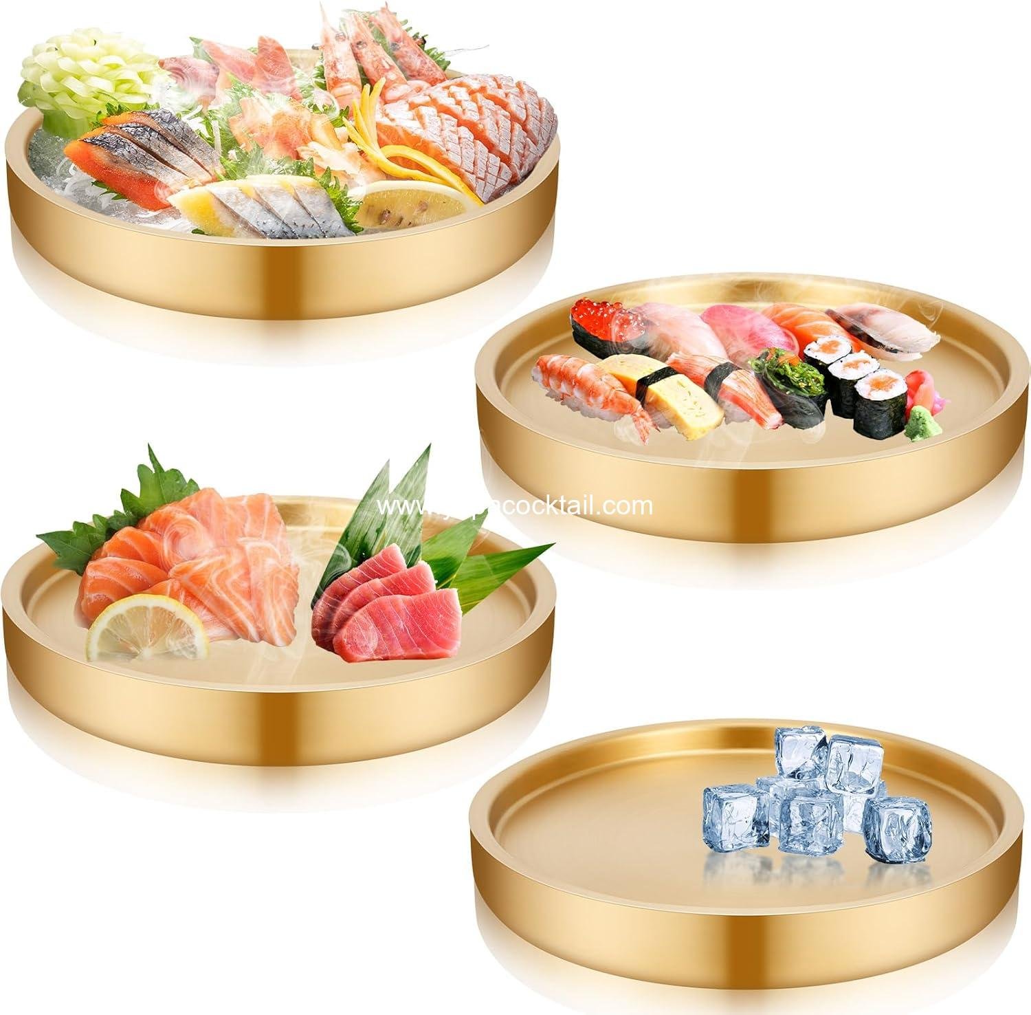 Wholesale 4 Pcs 11 Inch Shrimp Cocktail Serving Dish, Chilled Serving Tray for Halloween Parties and Buffets, Stainless Steel Ice Tray for Chilled Dip - Supplier