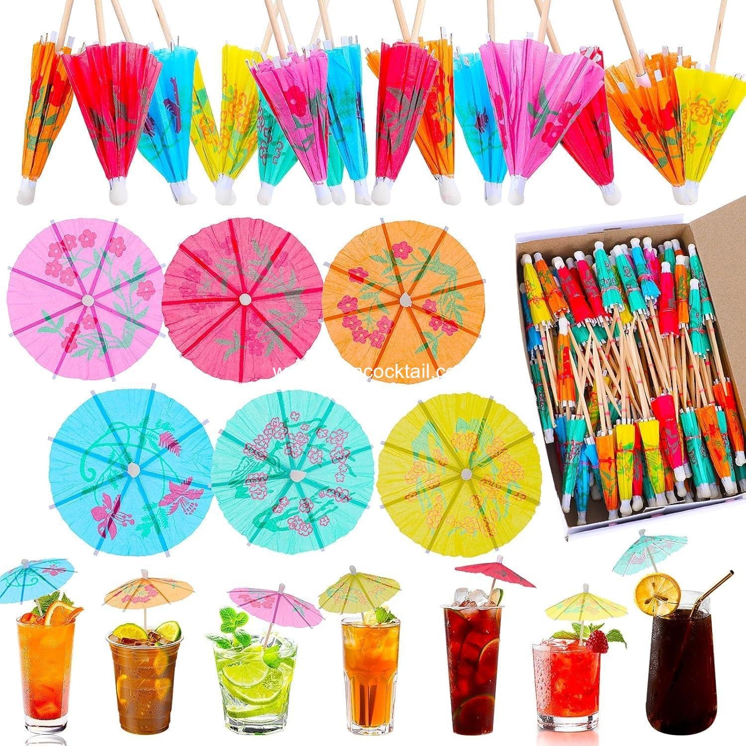 Wholesale 400 Pcs 4 Inch Mini Drink Umbrellas Cocktail Picks Paper Accessories Assorted Tropical Colors for Party Decorations (Exquisite Style) Supplier Wholesale 400 Pcs 4 Inch Mini Drink Umbrellas Cocktail Picks Paper Accessories Assorted Tropical Colors for Party Decorations (Exquisite Style) Supplier
