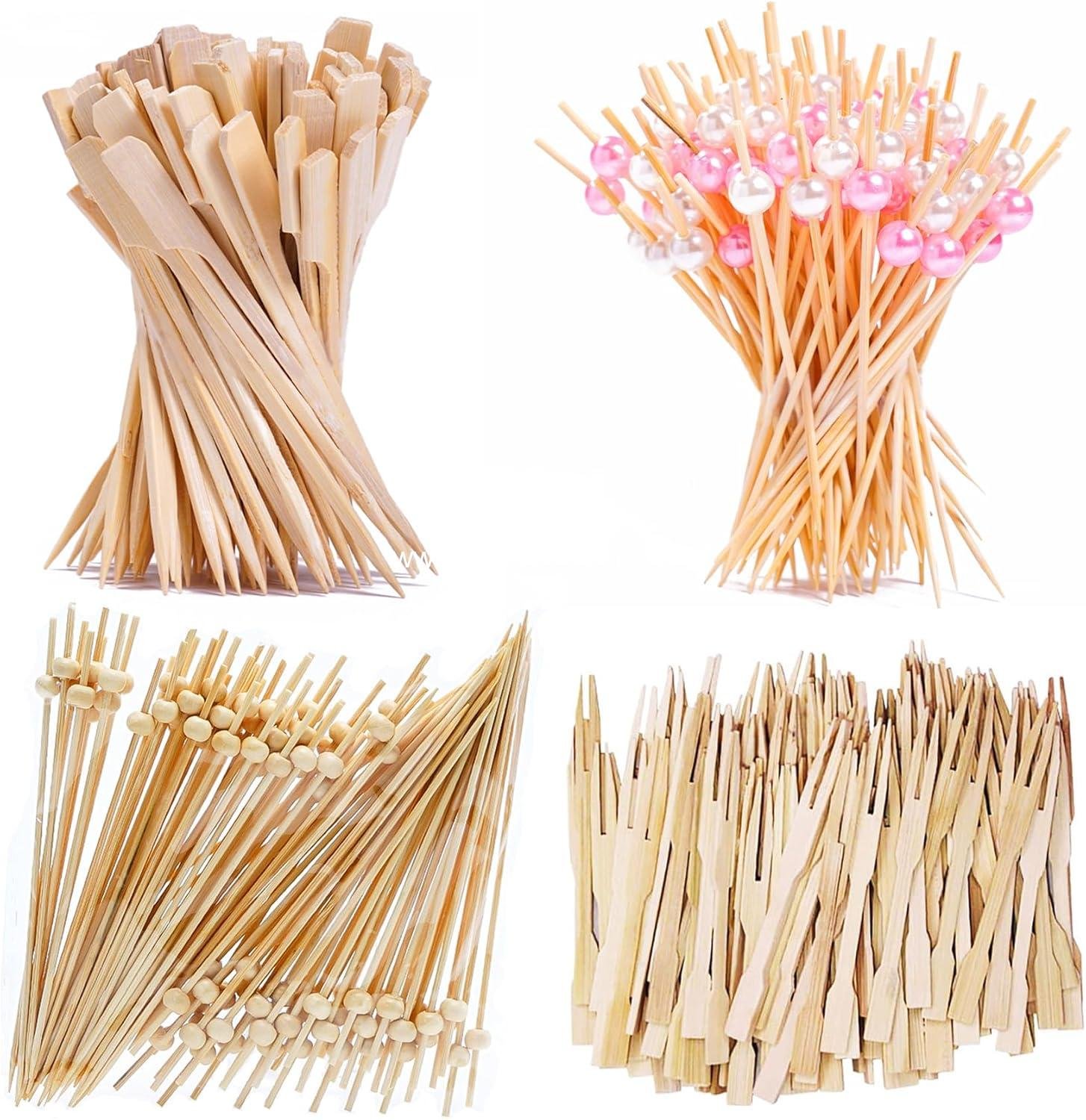Wholesale 400PCS Bamboo Cocktail Picks, Decorative Food Picks for Appetizers, Drinks, and Charcuterie Boards with Pink & White Pearl Accents - Supplier Wholesale 400PCS Bamboo Cocktail Picks, Decorative Food Picks for Appetizers, Drinks, and Charcuterie Boards with Pink & White Pearl Accents - Supplier