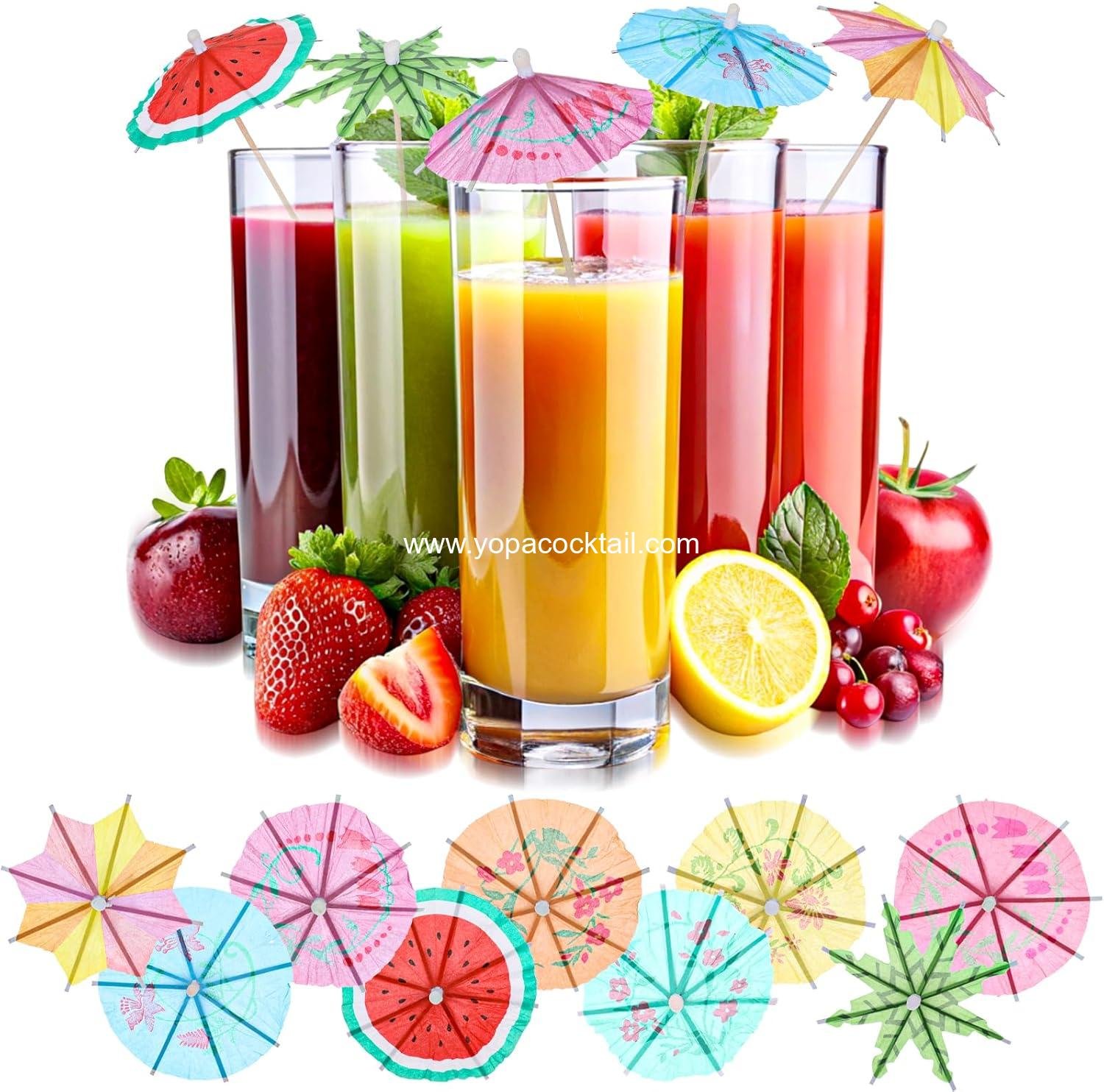 Wholesale 400Pcs Mini Paper Drink Umbrellas - 4 Styles Cocktail Picks for Tiki, Luau, Hawaiian Parties, Tropical Decoration Garnish - Manufacturer Wholesale 400Pcs Mini Paper Drink Umbrellas - 4 Styles Cocktail Picks for Tiki, Luau, Hawaiian Parties, Tropical Decoration Garnish - Manufacturer