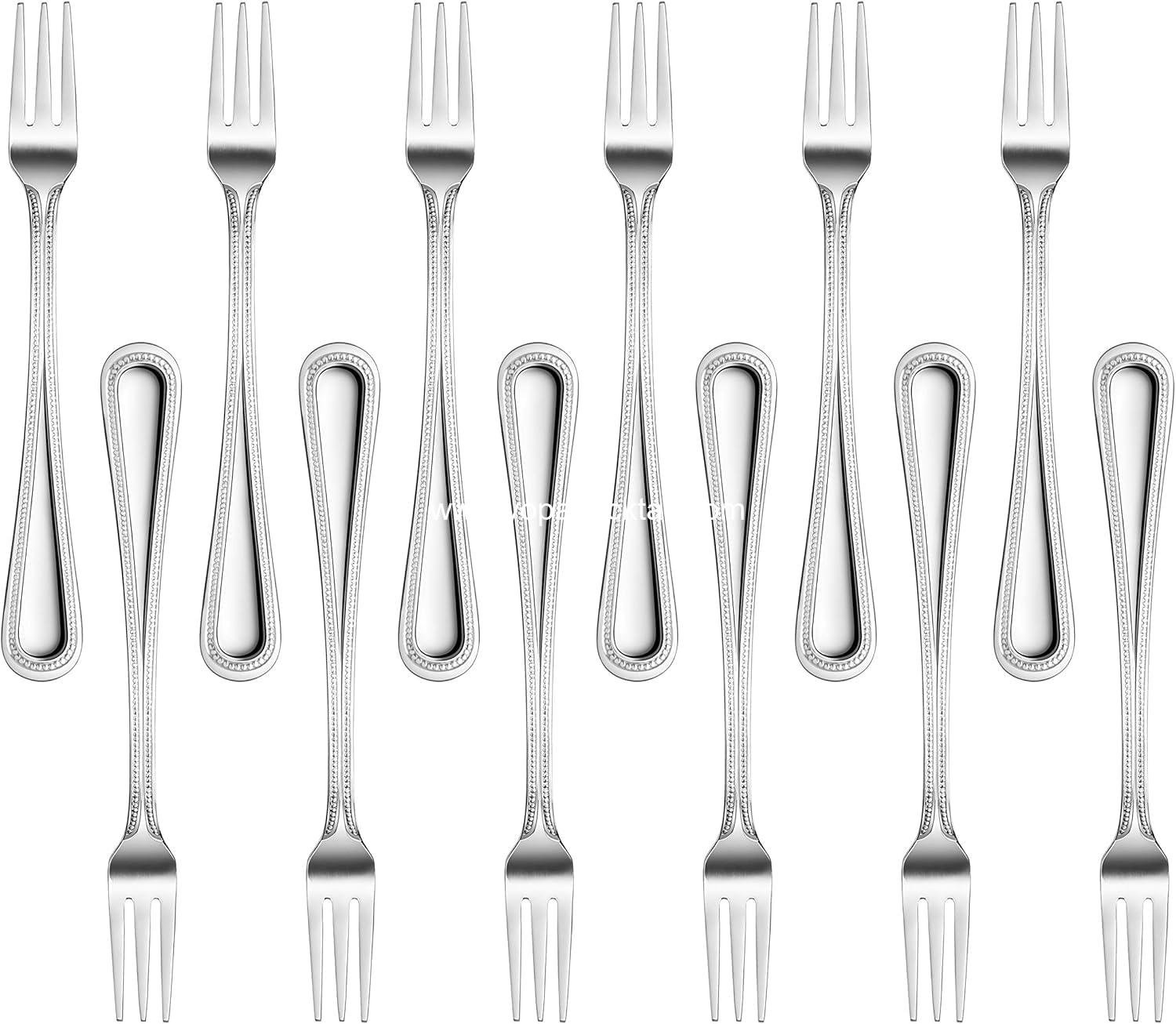 Wholesale 6-Inch Oyster Fork Set 12pcs 18/0 Stainless Steel Oyster Utensil supplier